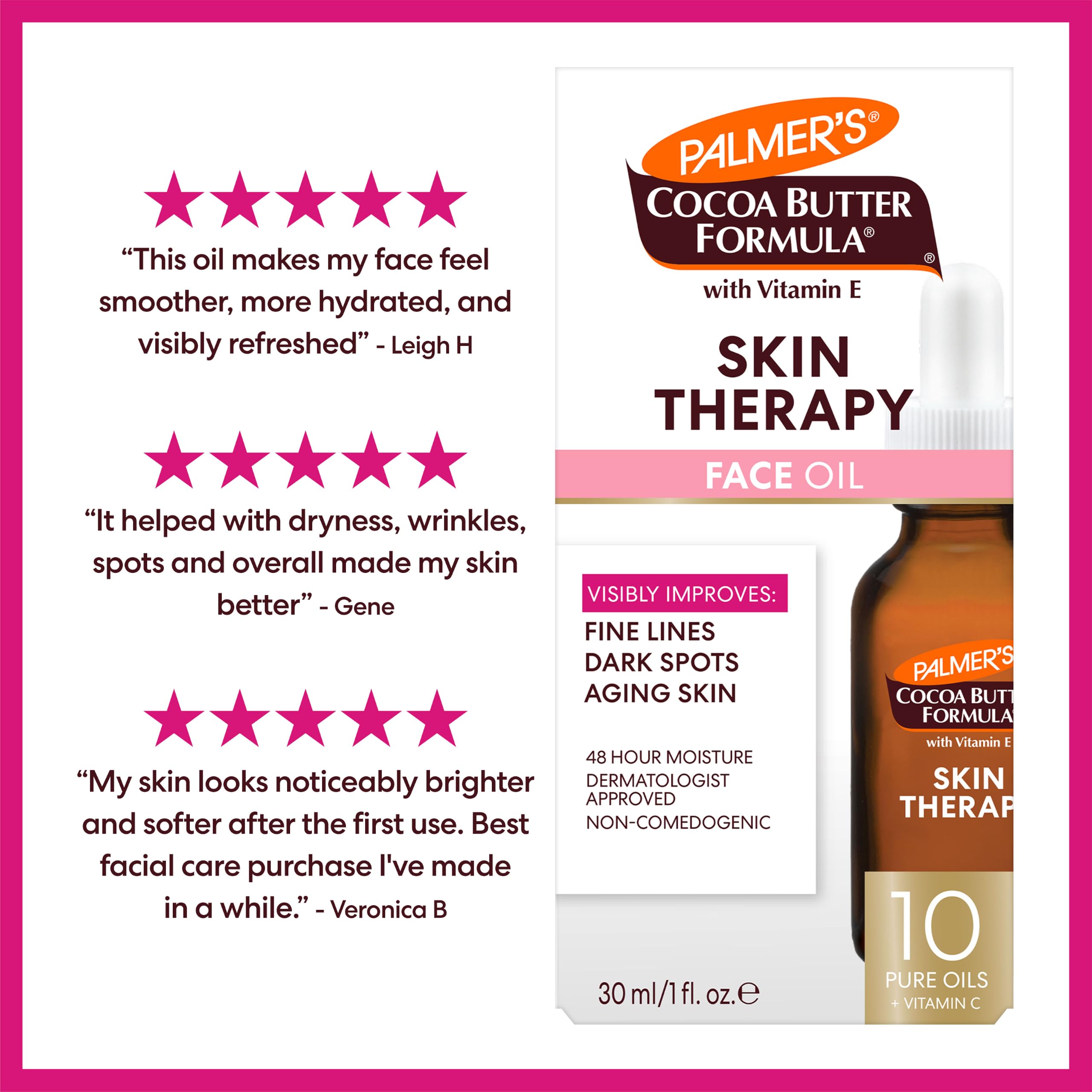 Palmer's Skin Therapy Face Oil, Moisturizing Cocoa Butter Formula (1 Fl Oz)