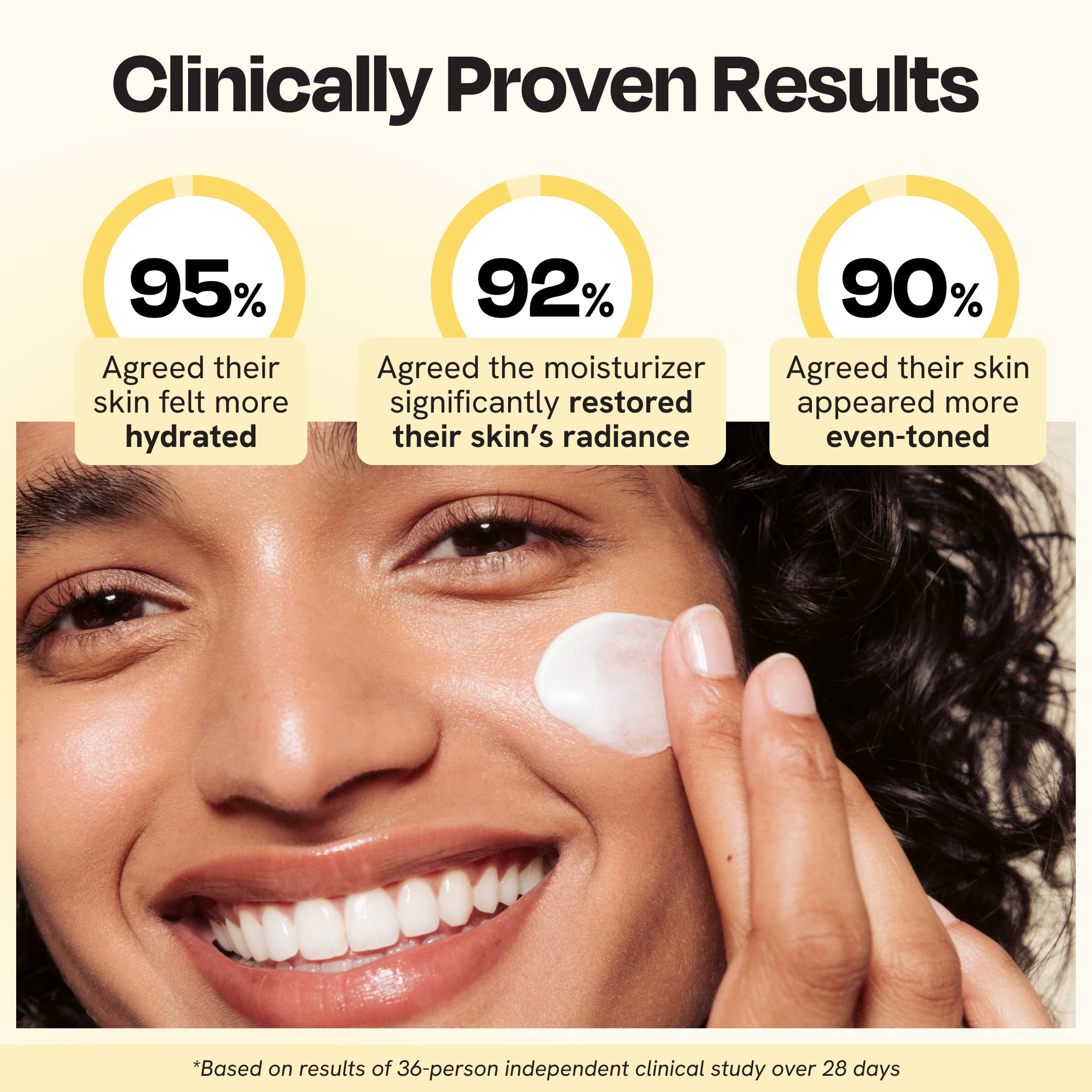 Gleamin Brightening Face Moisturizer in 1.7 fl oz bottle, featuring a clean, modern packaging with a white and green design.