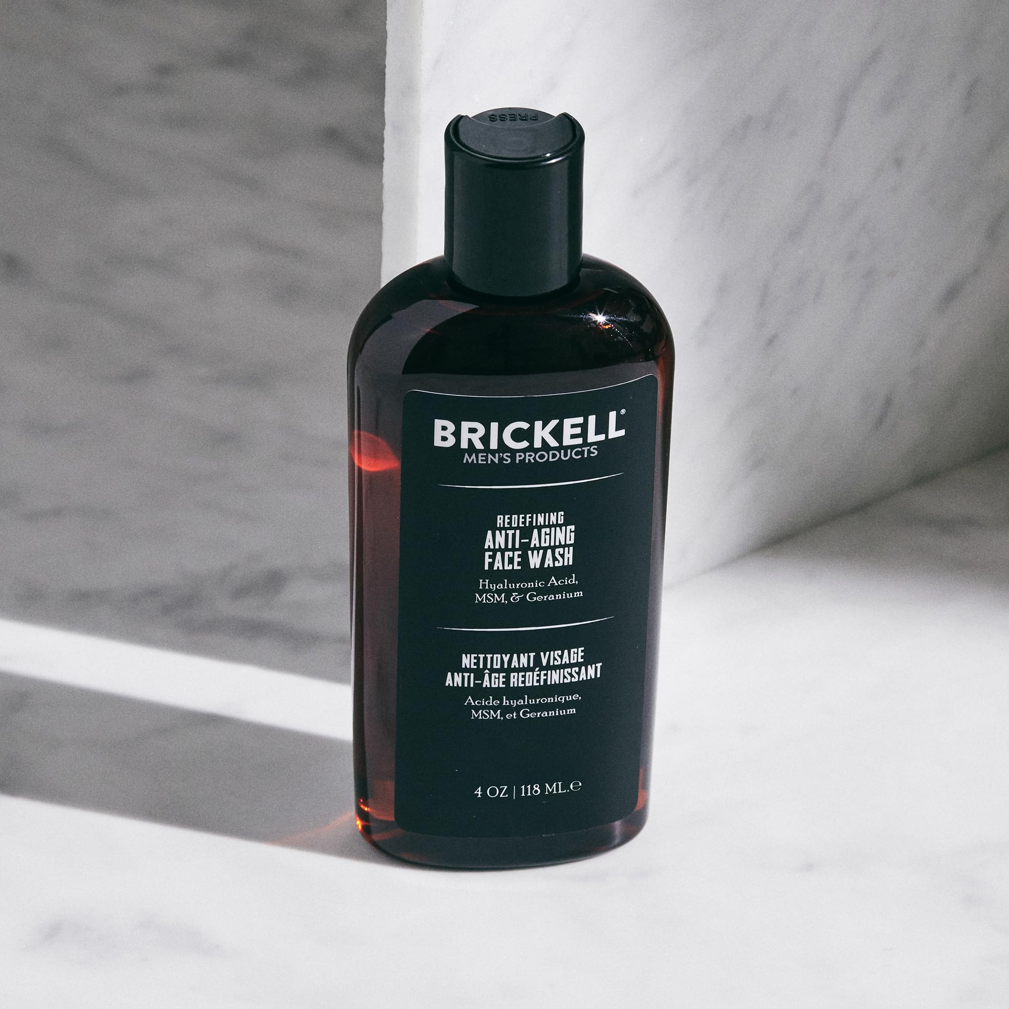 Brickell Men's Anti-Aging Face Wash Hyaluronic Acid 4oz