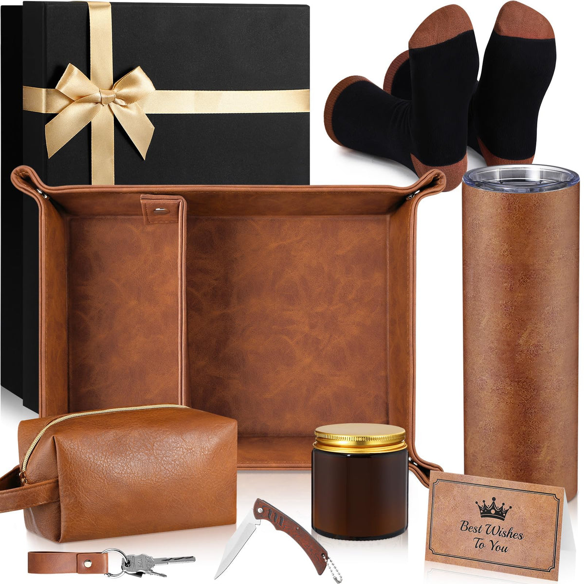 Sieral 10 Pcs Mens Gift Set Christmas Birthday Basket Ideas - Sieral Official Imagery - 2