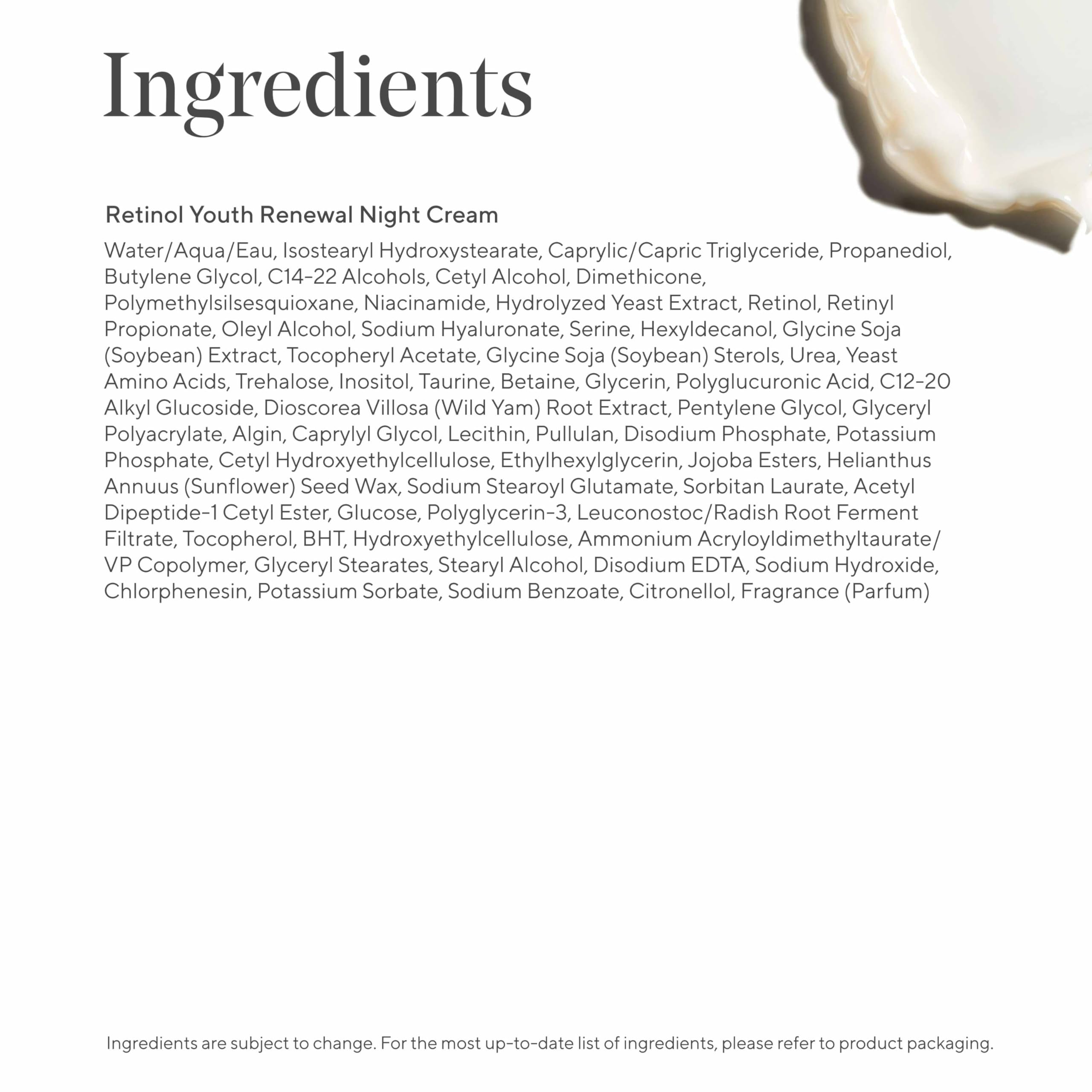 Murad Retinol Youth Renewal Night Cream in 1.7oz jar, a skincare moisturizer for anti-aging and youthful skin.