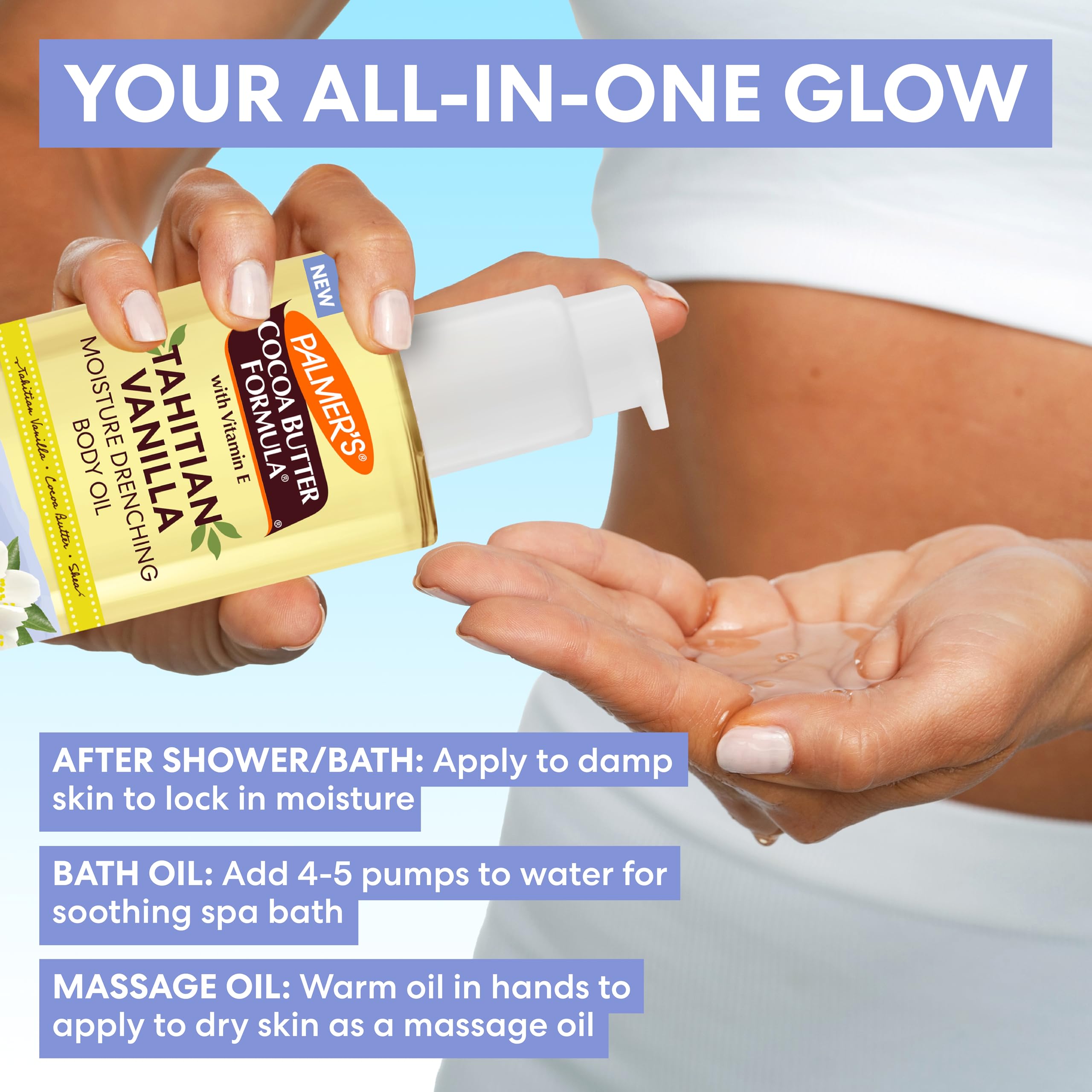 Palmer's Tahitian Vanilla Body Oil, Cocoa Butter Formula (6.5 Fl Oz)