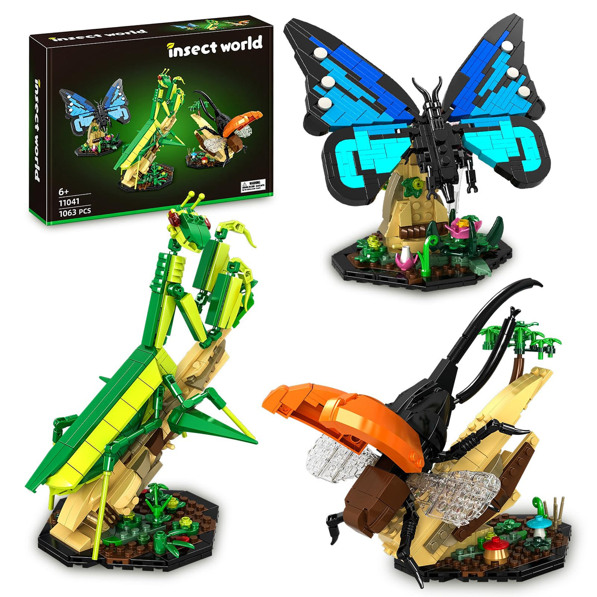 Insect Collection Building Toy Set with Life Size Blue - mesproud Official Imagery - 2