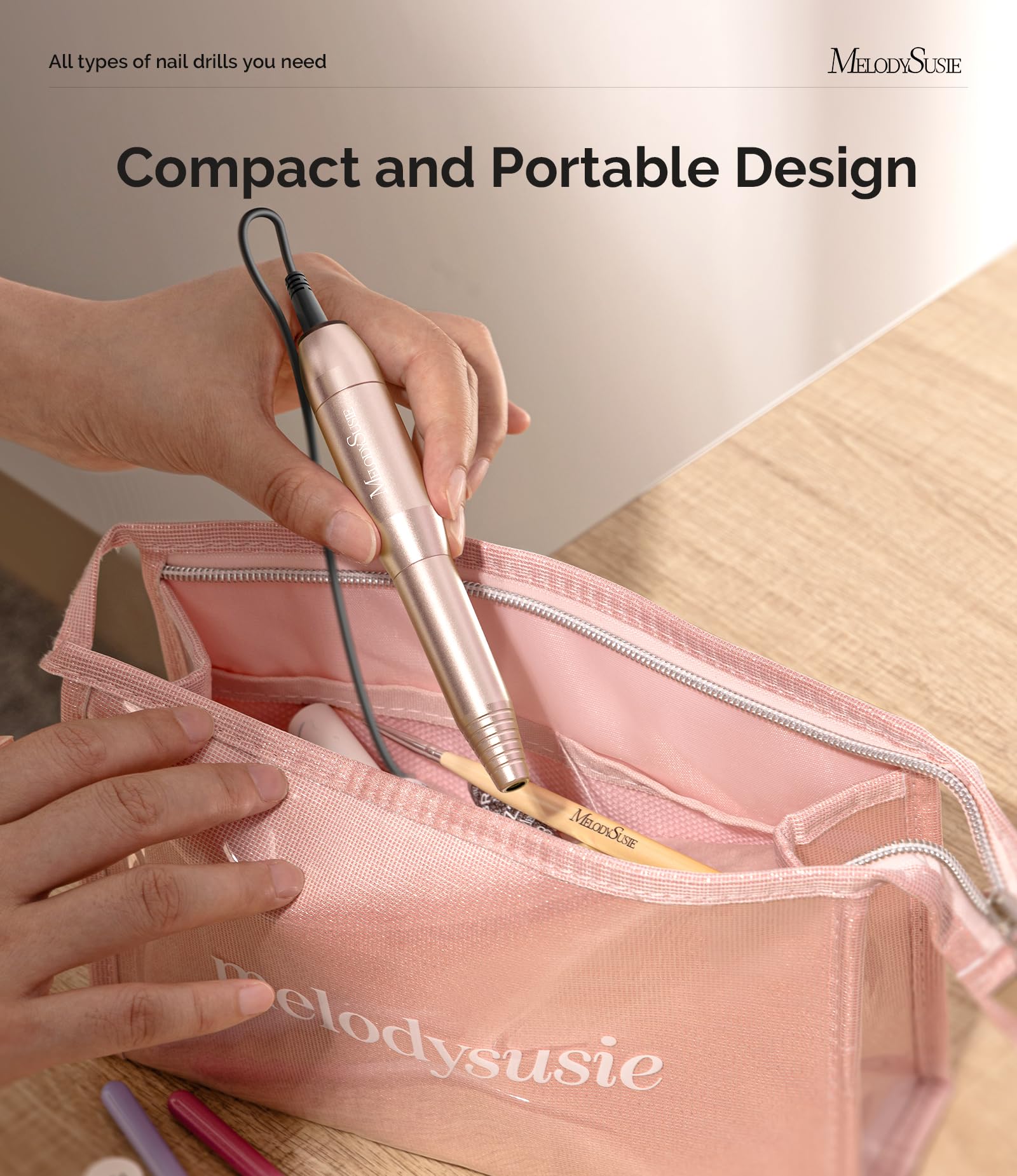 MelodySusie USB Nail Drill PC120I for Gentle Nail Prep