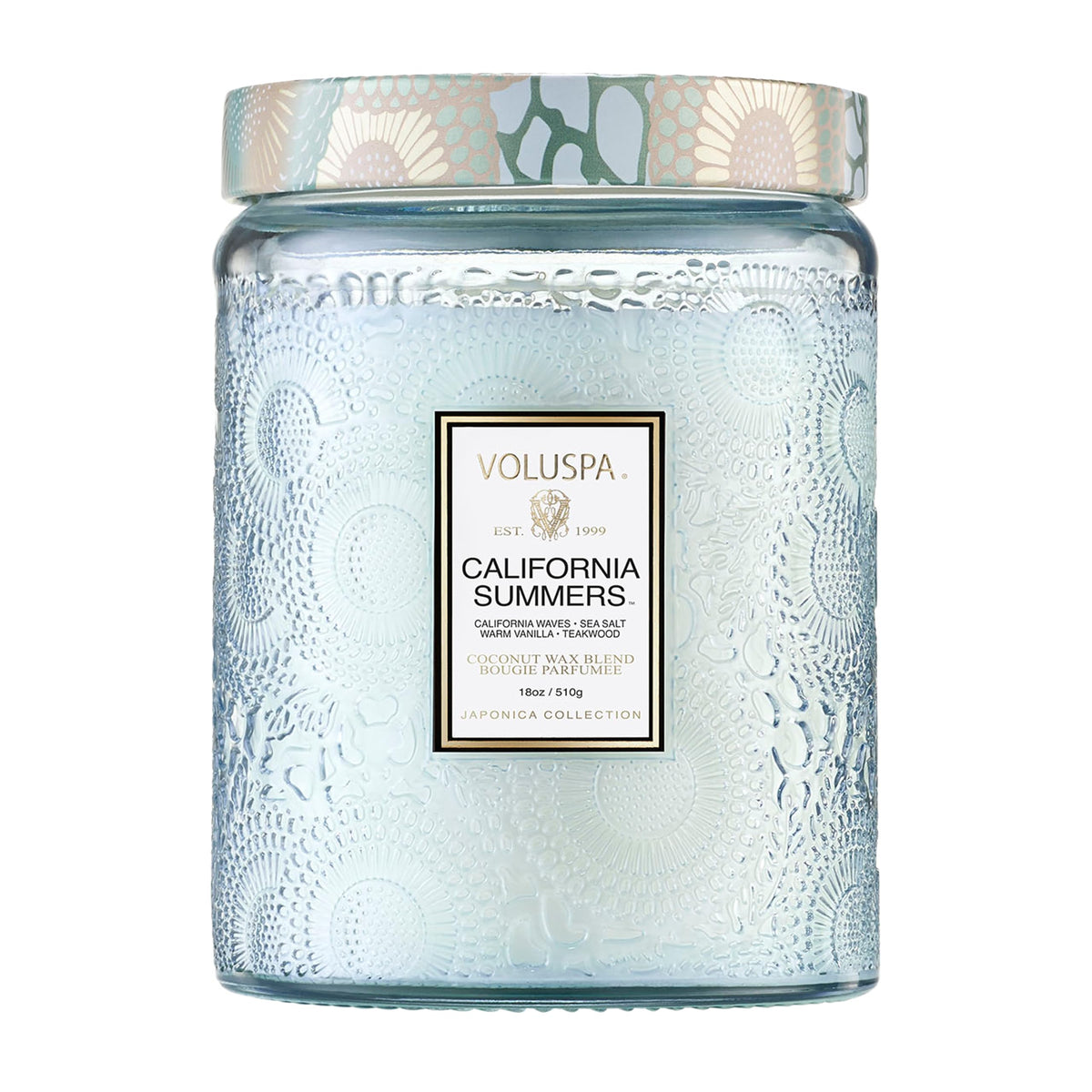 Voluspa California Summers Large Scented Candle Jar 18 Oz - Premium Selection Official Imagery - 1