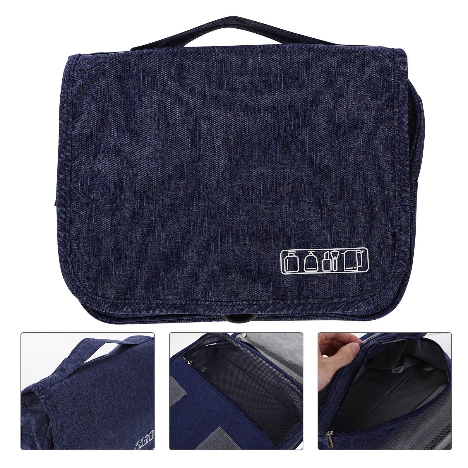 NULYLU waterproof travel toiletry bag for women, foldable cosmetic organizer with multiple compartments, portable makeup storage pouch