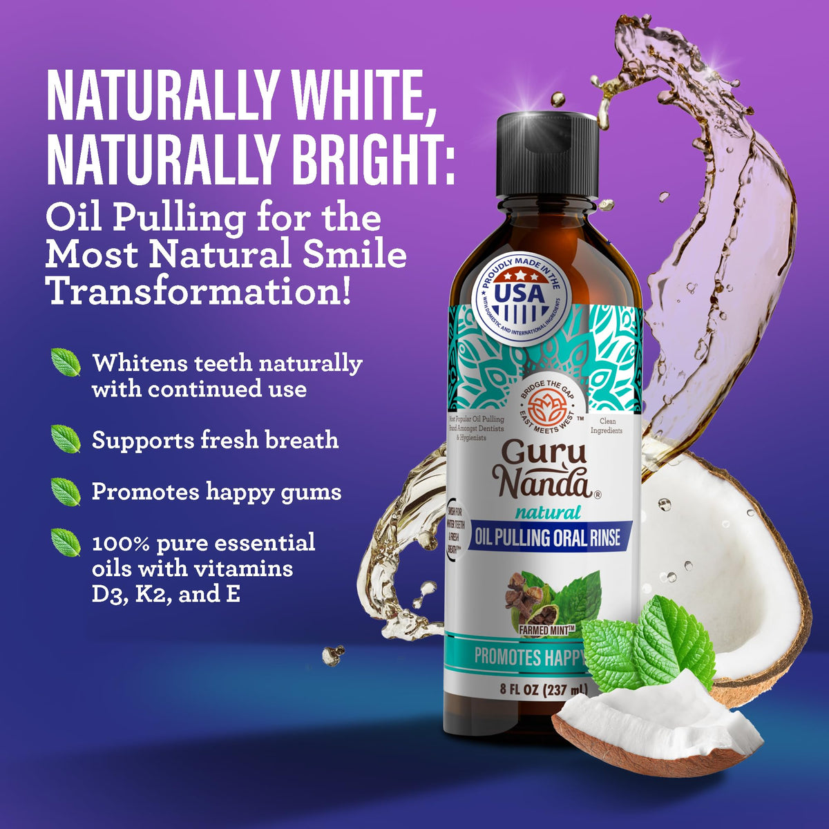 GuruNanda Total Smile Makeover Oral Care Kit Teeth Whitening - GuruNanda Official Imagery - 3