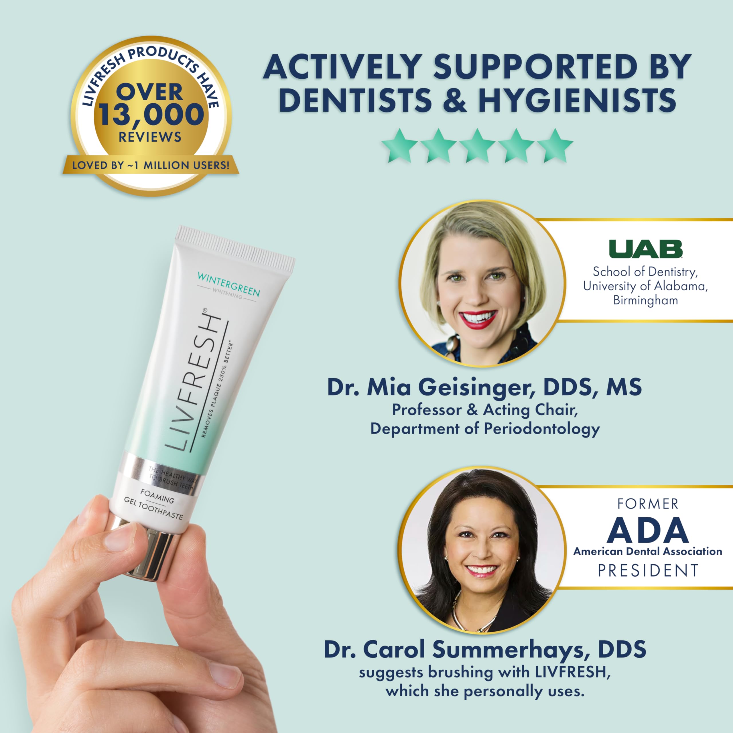 LIVFRESH Dental Gel – Clinically Proven Whitening Toothpaste