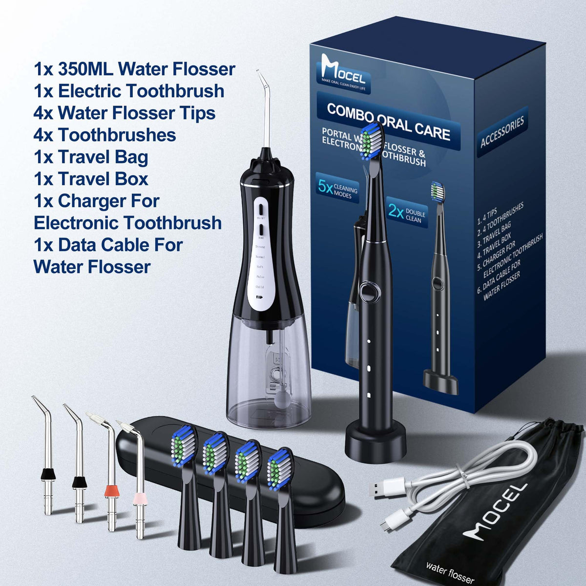 Mocel – Power Dental Flossers on display
