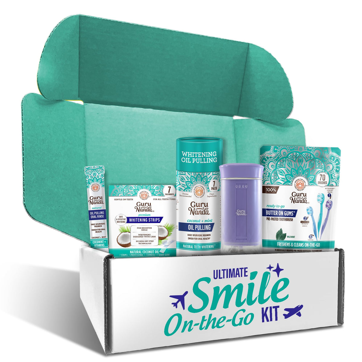 GuruNanda Ultimate Smile On the go Bundle Compact Water - GuruNanda Official Imagery - 1