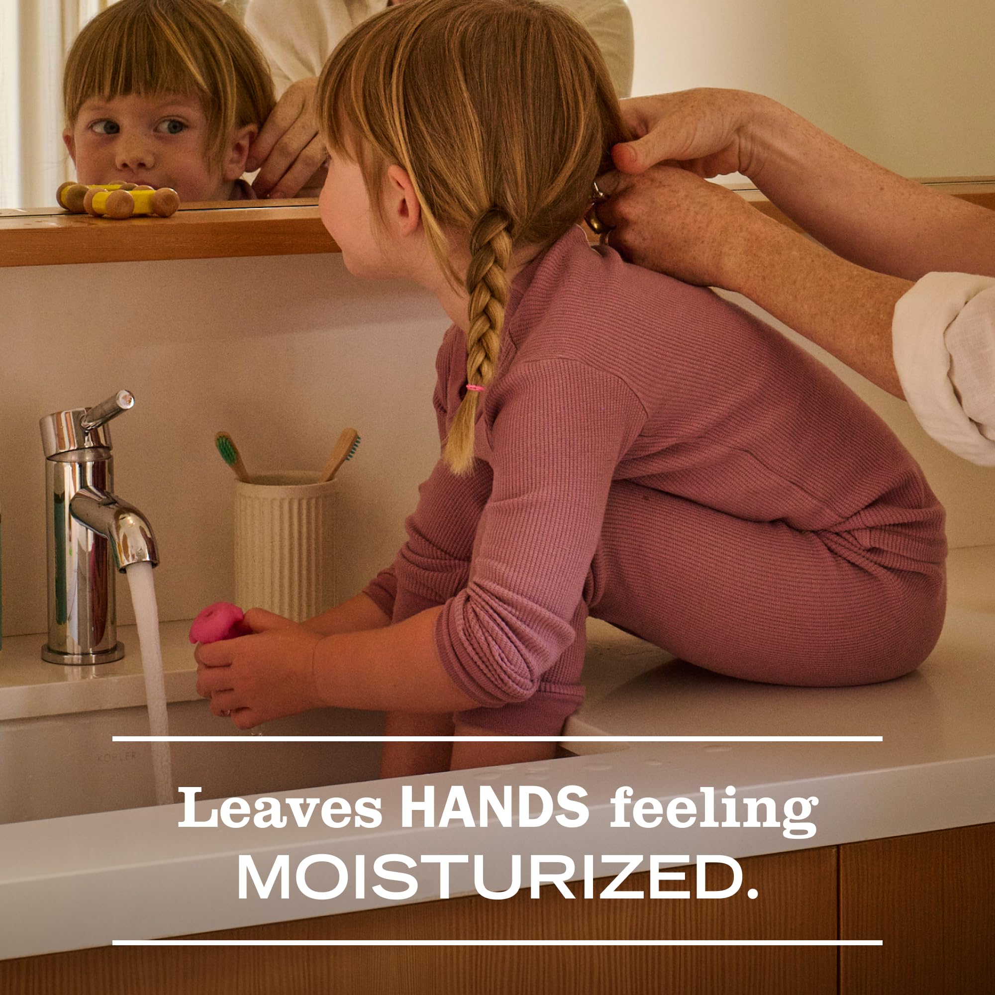 Mrs. Meyer’s Clean Day liquid hand soap in lilac scent, 12.5 fl oz bottles, three-pack, natural skin cleaning agent for gentle hand washing.