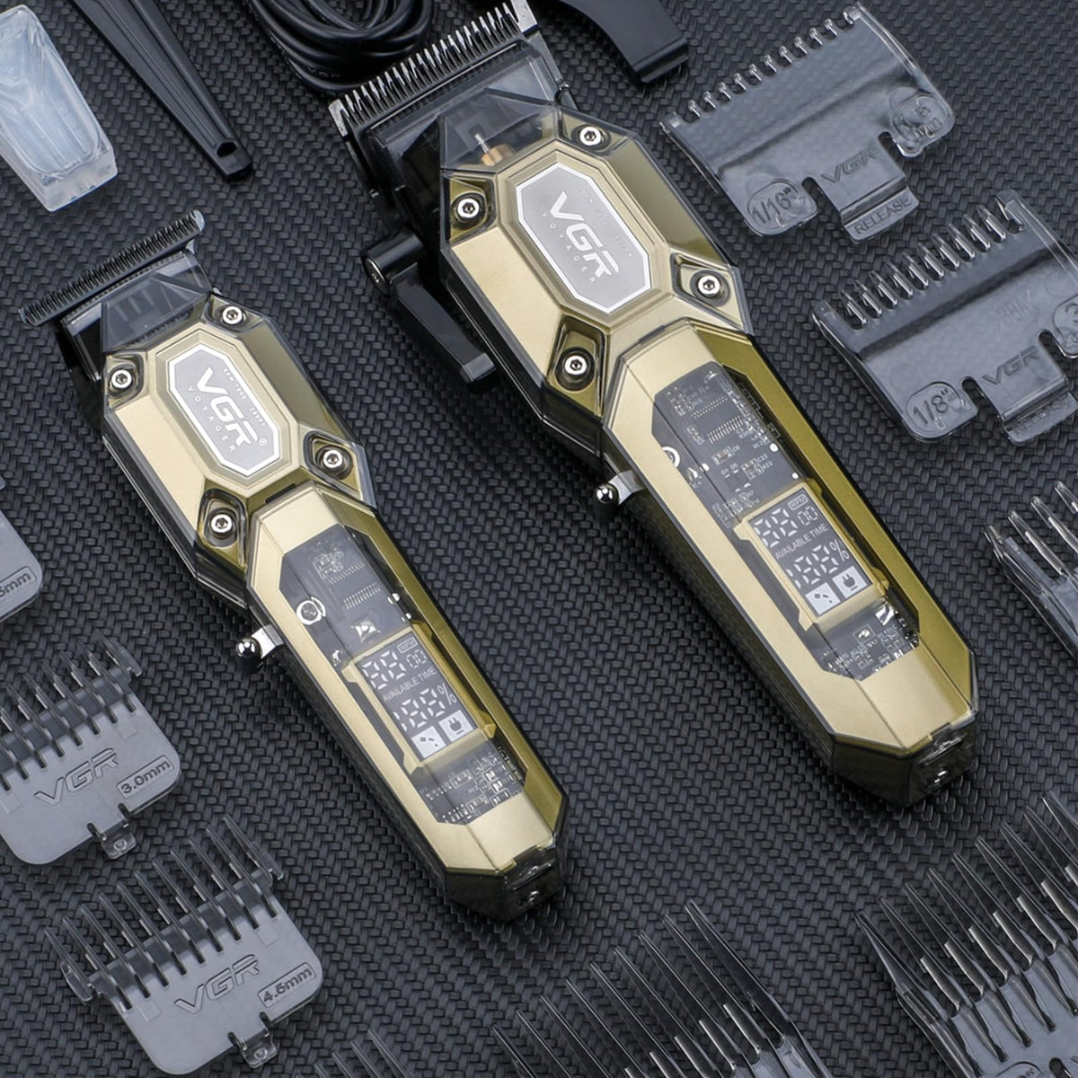VGR Professional Hair Clippers for Men Cordless Barber - VGR Official Imagery - 7
