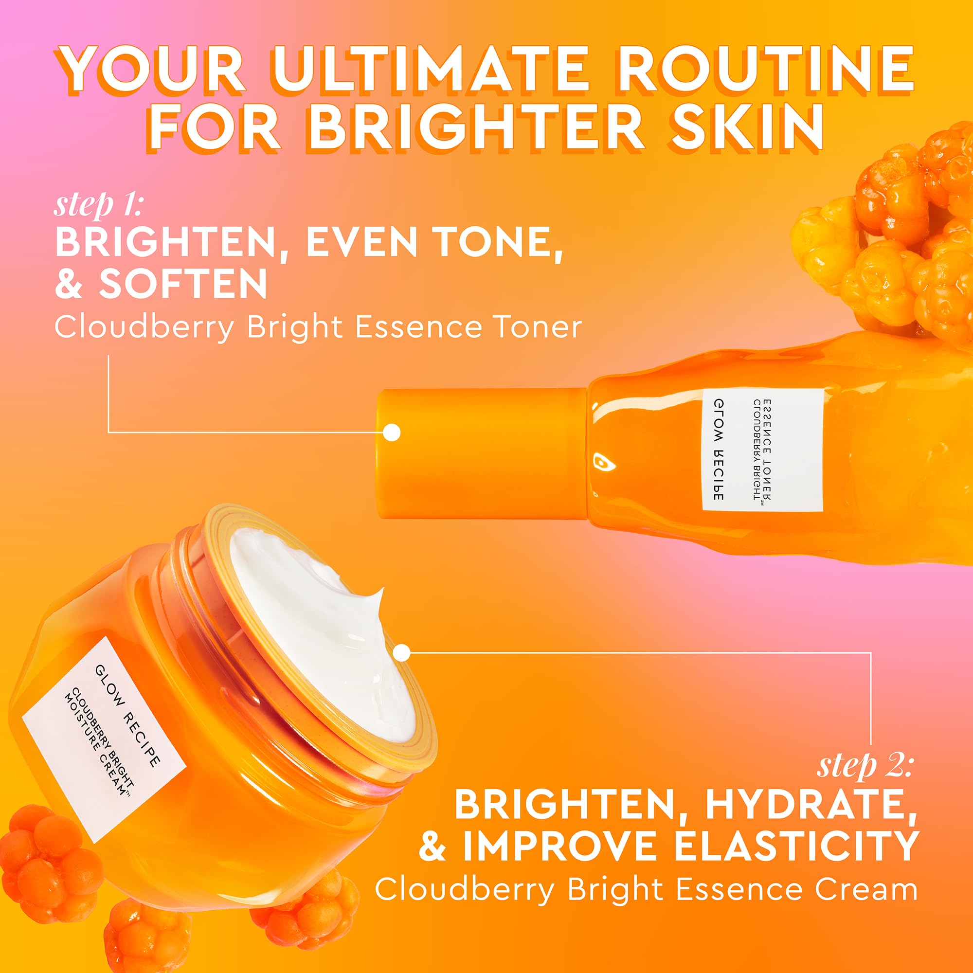 Glow Recipe Cloudberry Bright Cream refill pod, 50ml, a skin moisturizer with brightening ingredients and packaging details.