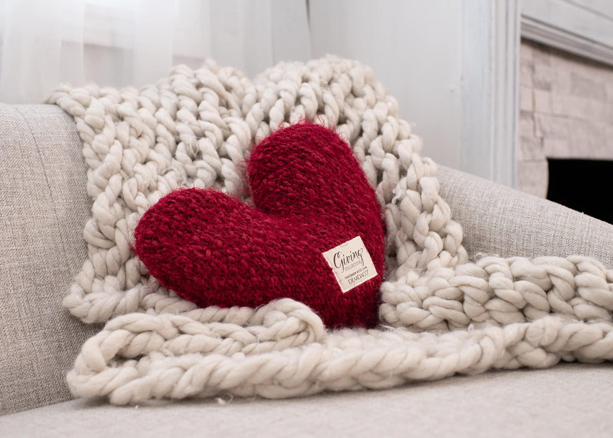 DEMDACO Giving Collection Cranberry Red Weighted Giving - DEMDACO Official Imagery - 3