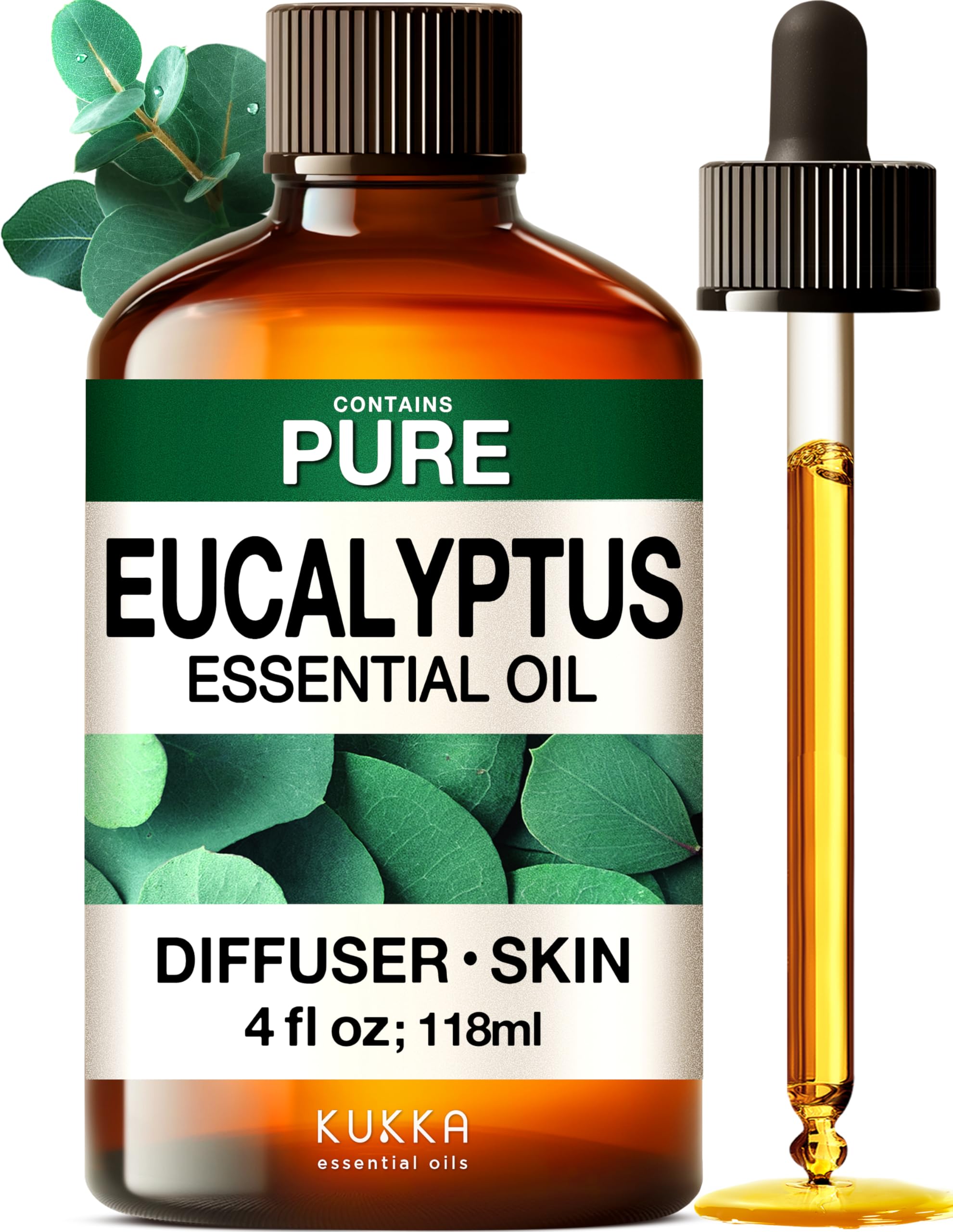 KUKKA 100% Pure Eucalyptus Essential Oil 4 fl oz