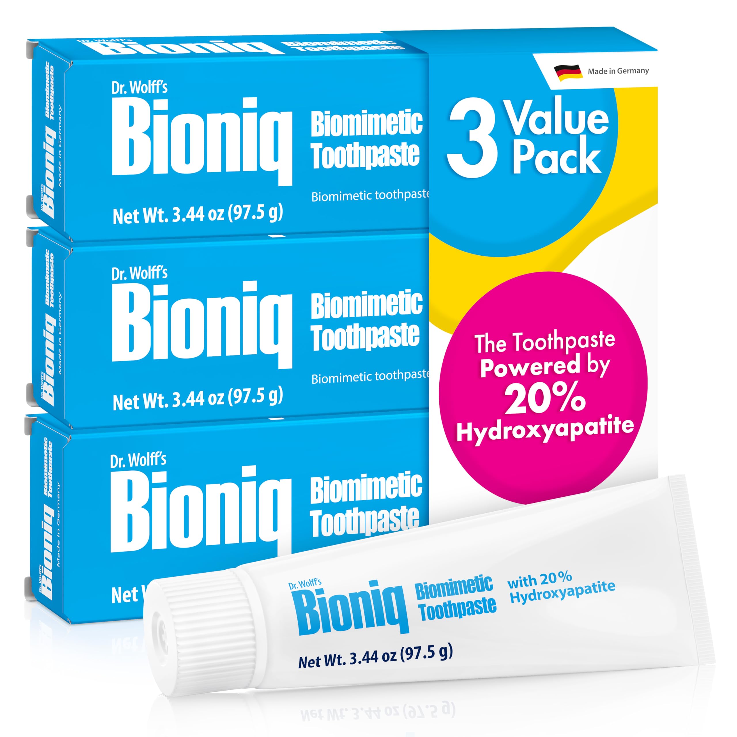 Bioniq Classic 20% Hydroxyapatite Toothpaste 3.44 Oz
