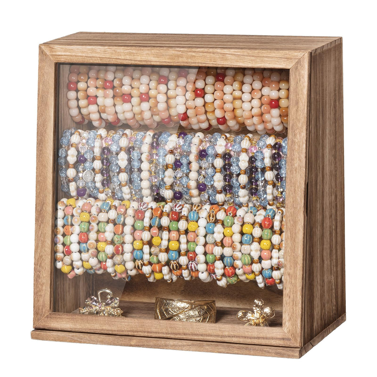 Emfogo Bracelet & Bangle Holder Organizer Display Box with Clear Door – product photo (Jewelry Boxes)
