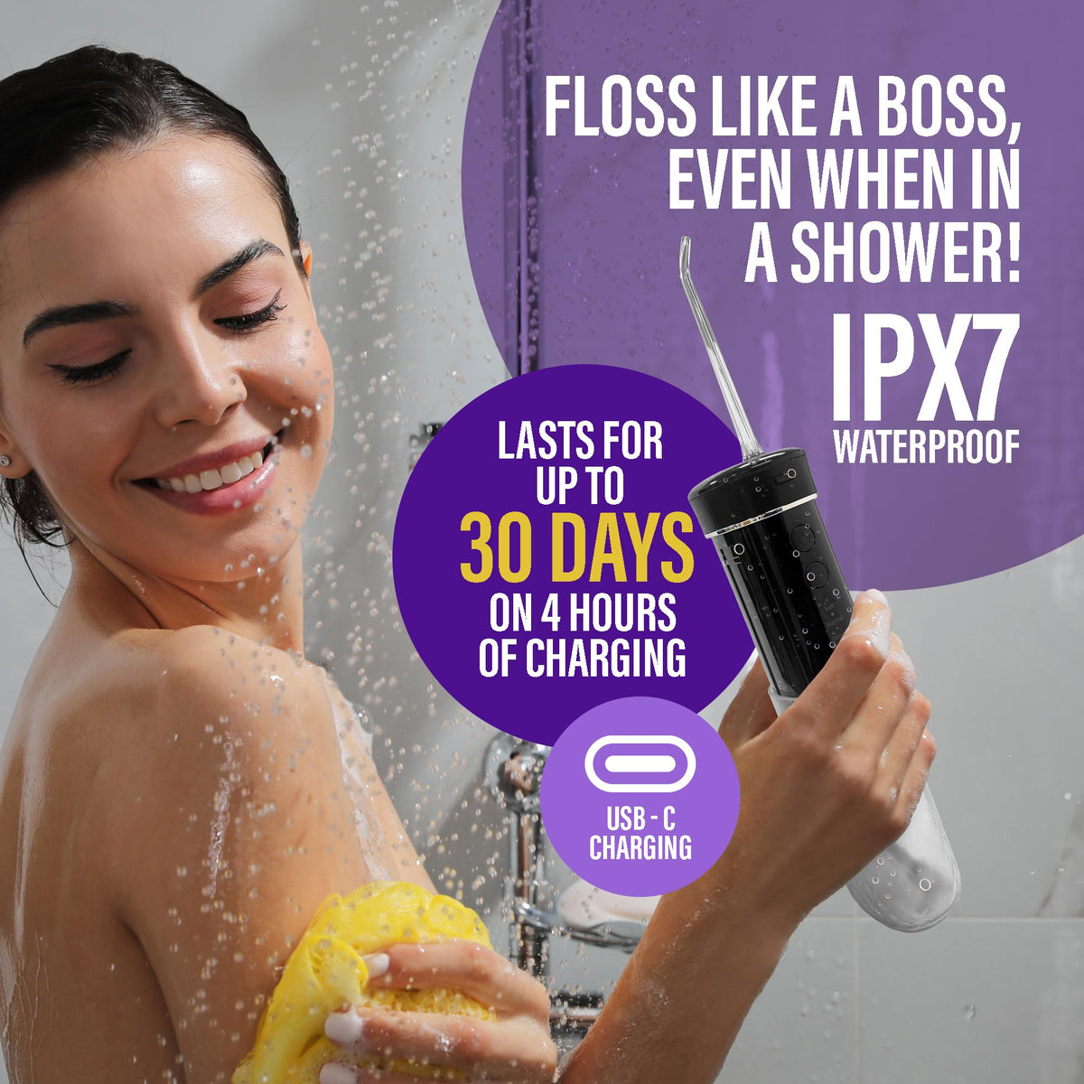 GuruNanda On the go Oral Trio Bundle Compact Water Flosser - GuruNanda Official Imagery - 5