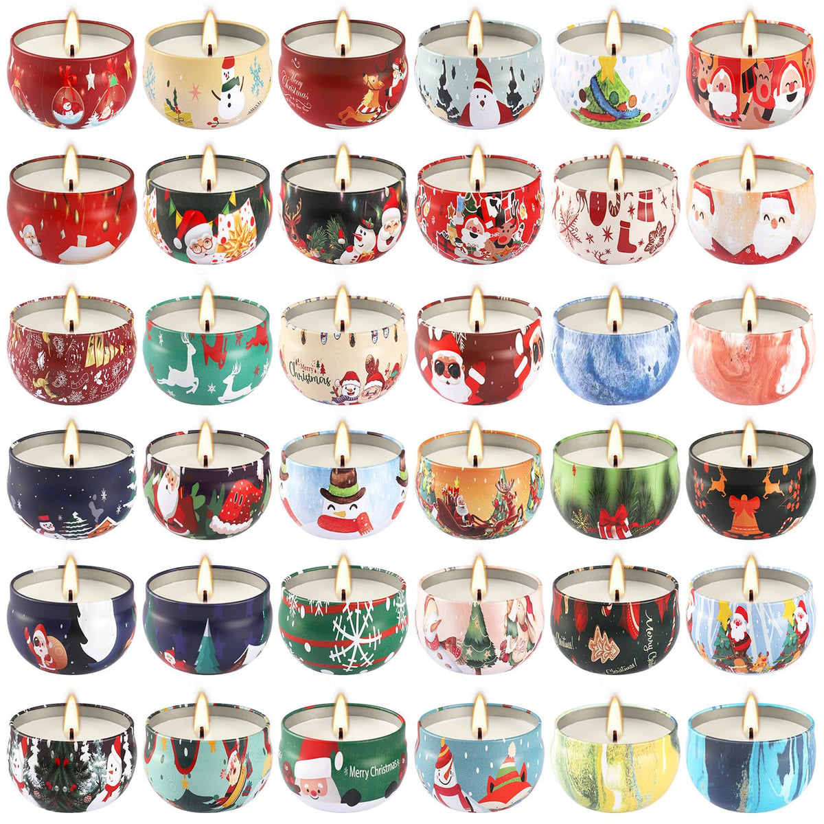 YOROXRG 36 Pack Christmas Scented Candles Gift Set 2 5oz - YOROXRG Official Imagery - 1