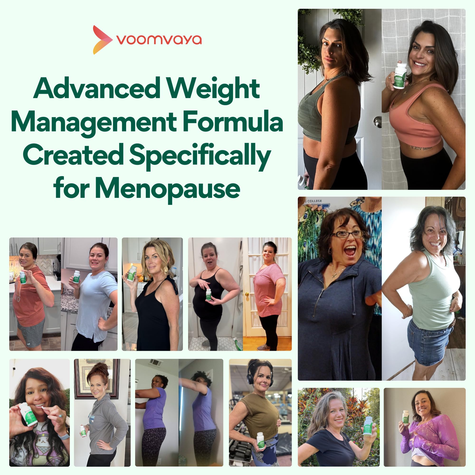VoomVaya MenoSlim Advanced Menopause Weight Loss Supplements for Women