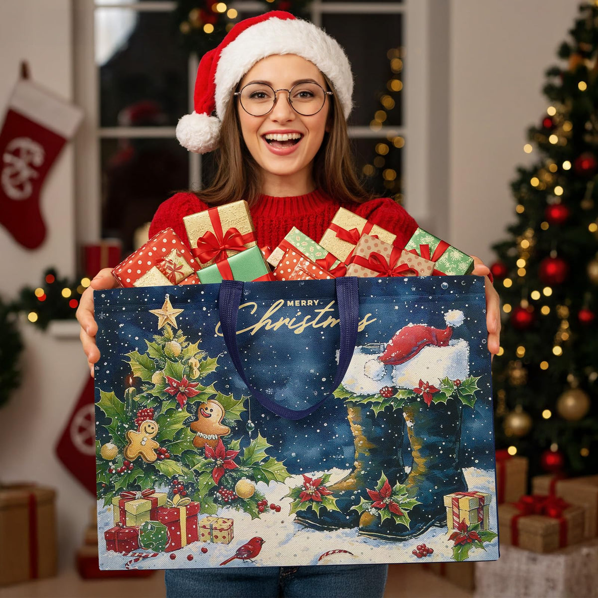 YANGTE 36 Pack Extra Large Christmas Gift Bags with Handles - YANGTE Official Imagery - 4