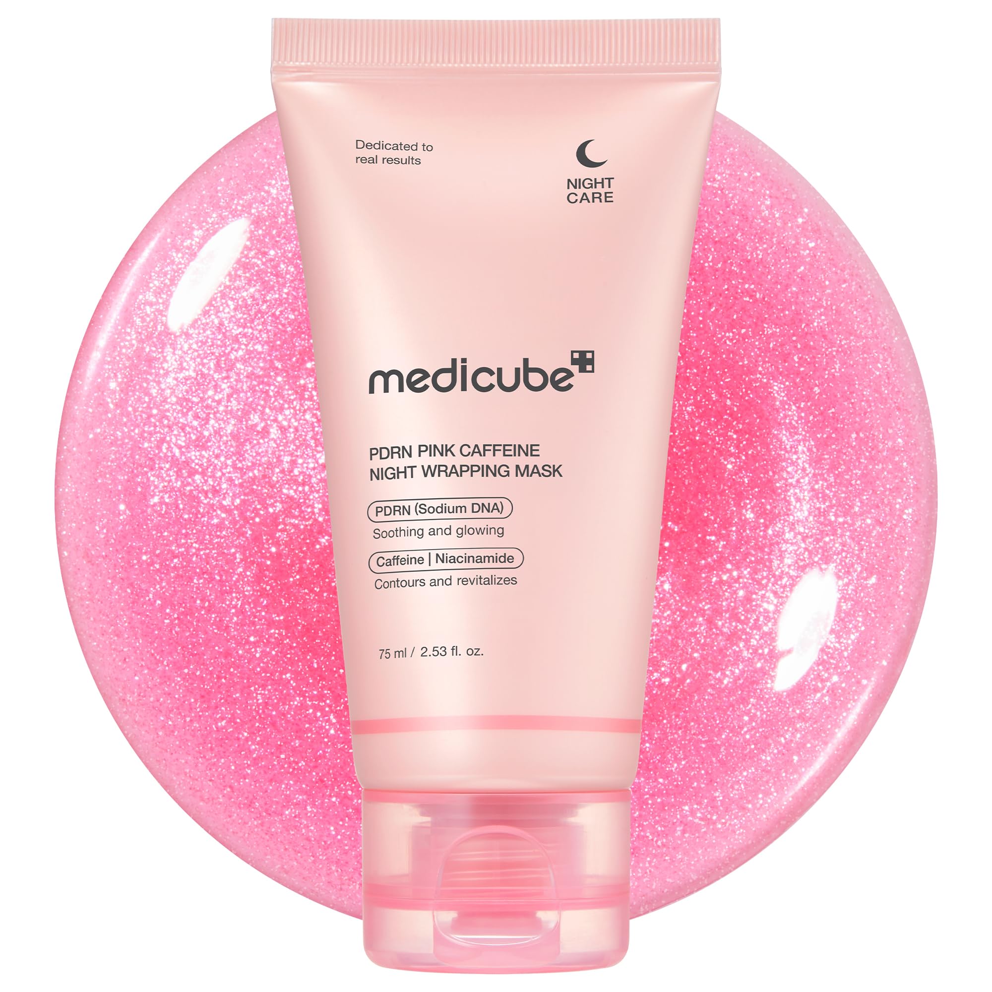 medicube Wrapping Mask PDRN Caffeine - Overnight Peel Off Facial - Product Imagery