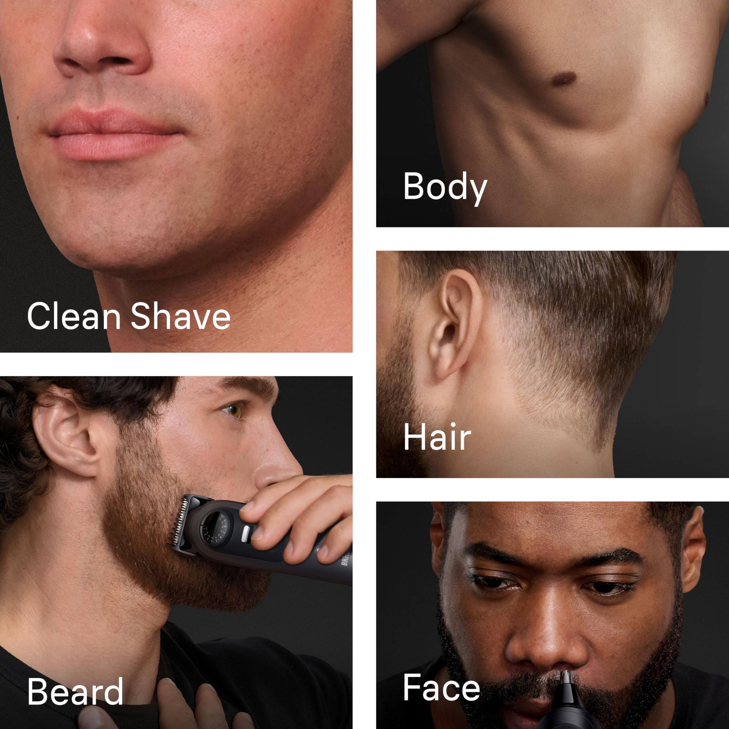 Braun Series 9 men's electric beard trimmer, hair clipper, shaver, and razor with Gillette Labs, cordless, for face, hair, and body.