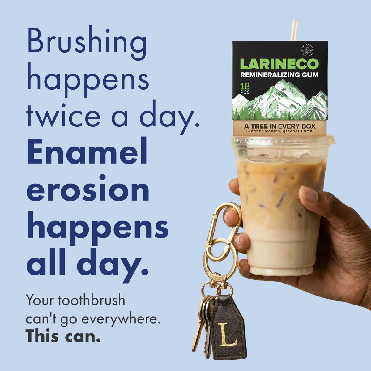 Larine co Remineralizing Gum Sugar Free Hydroxyapatite and - Larine co Official Imagery - 5