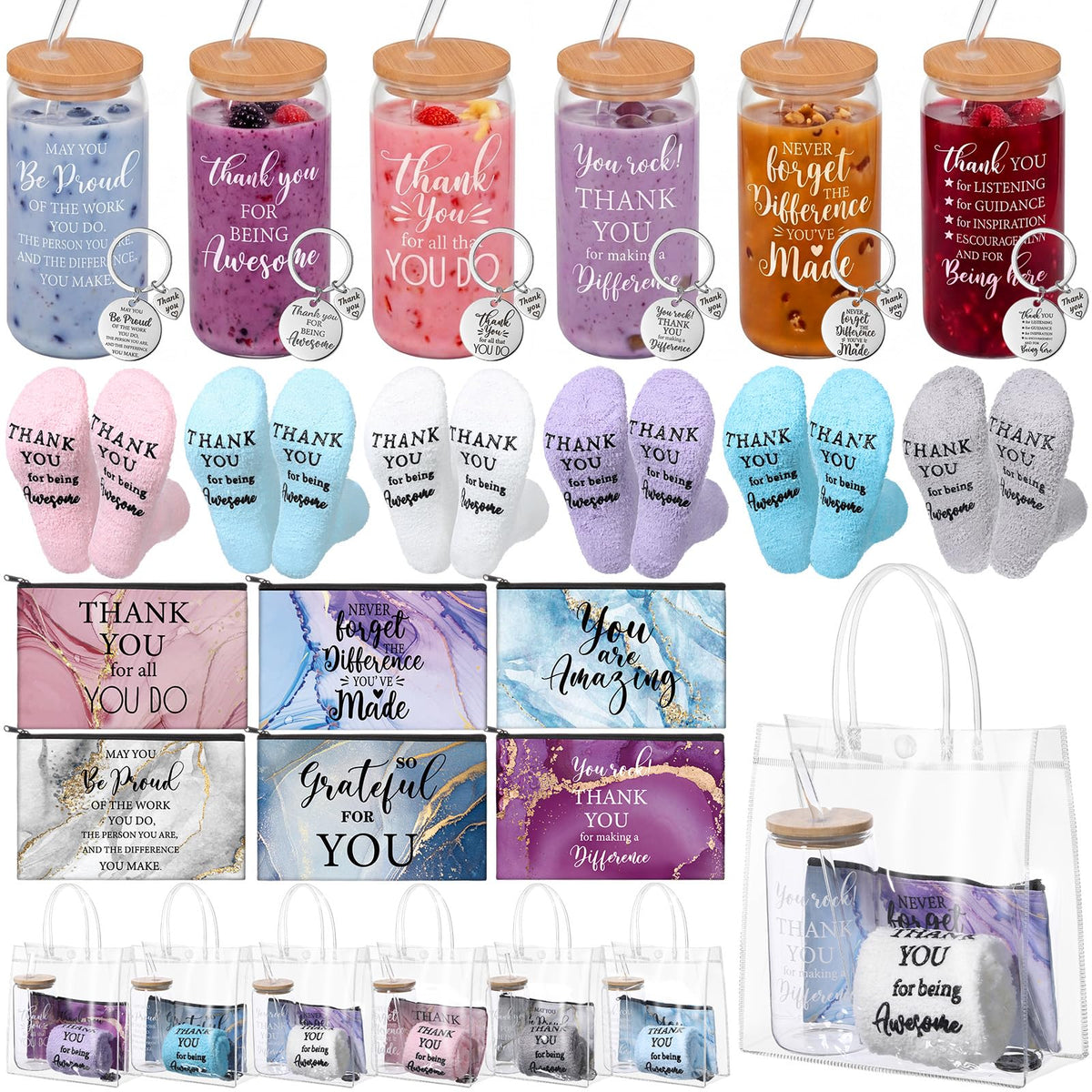 6 Set 30 Pcs Employee Appreciation Gifts Bulk 16 Oz Thank - Gandeer Official Imagery - 1