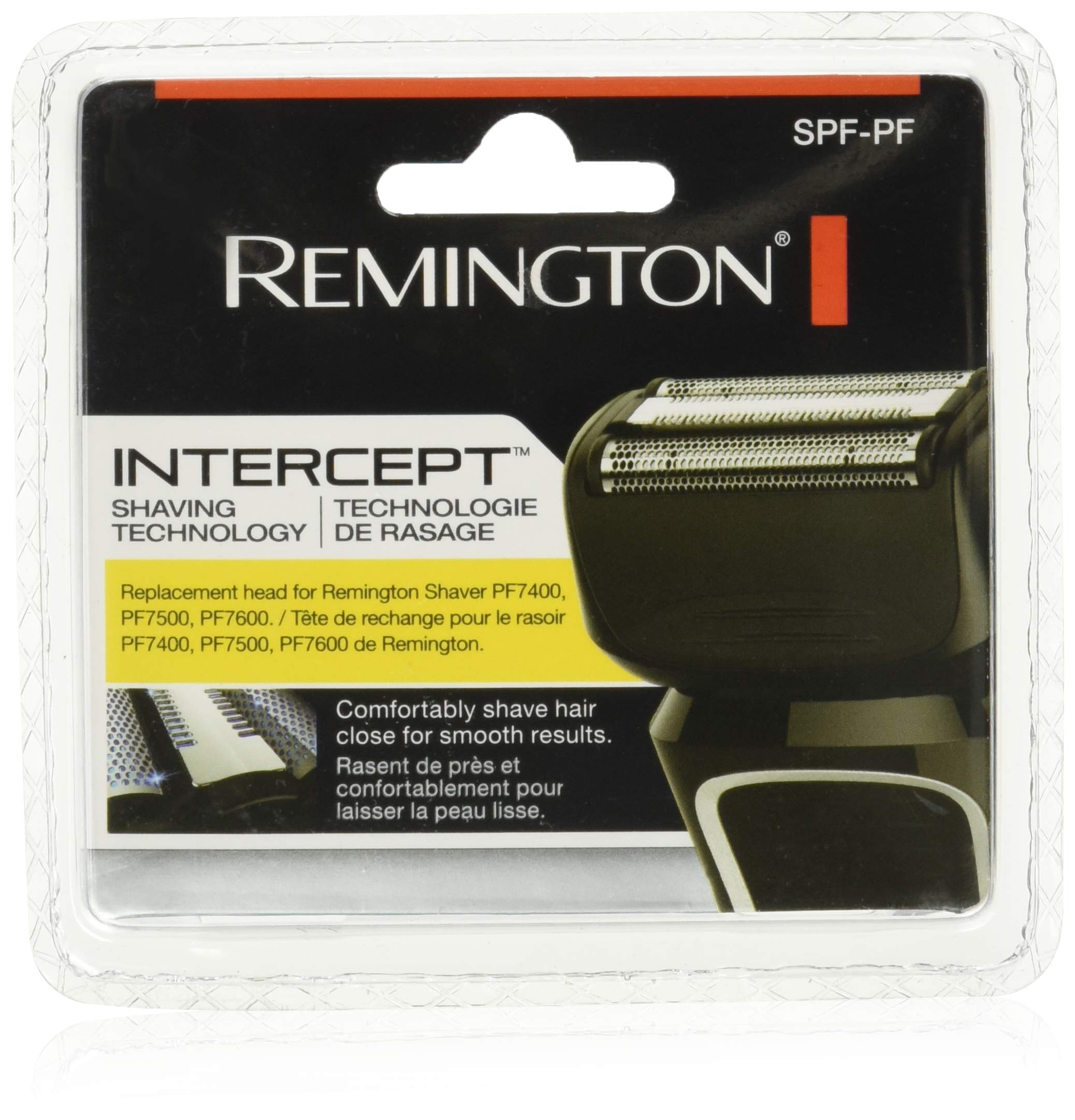 Remington SPF-PF replacement head and cutter assembly for PF7400, PF7500, and PF7600 electric foil shavers.