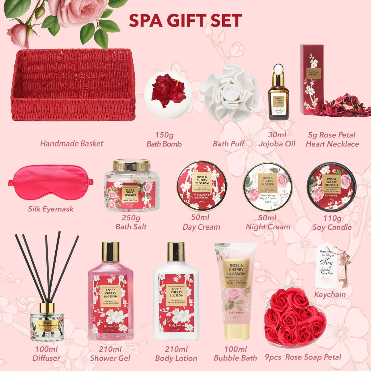 25Pcs Spa Gifts Skin Care Set - LILY ROY Official Imagery - 4