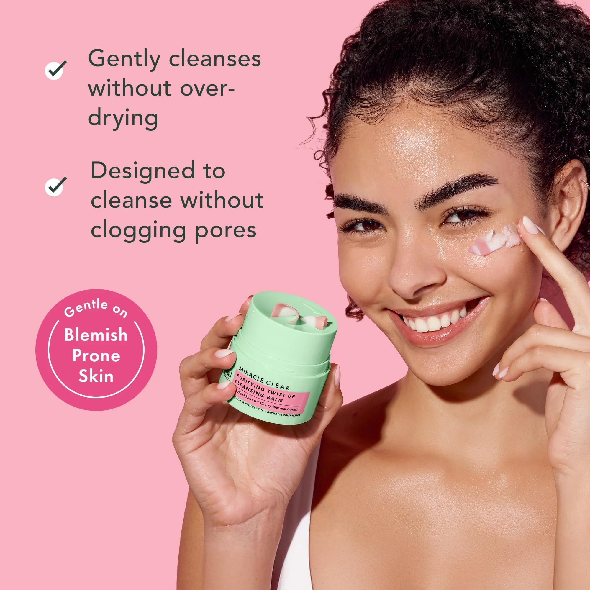 Rael Miracle Clear Facial Cleanser face wash in a 1.69 oz cleansing balm, showing the product tube with clear labeling.