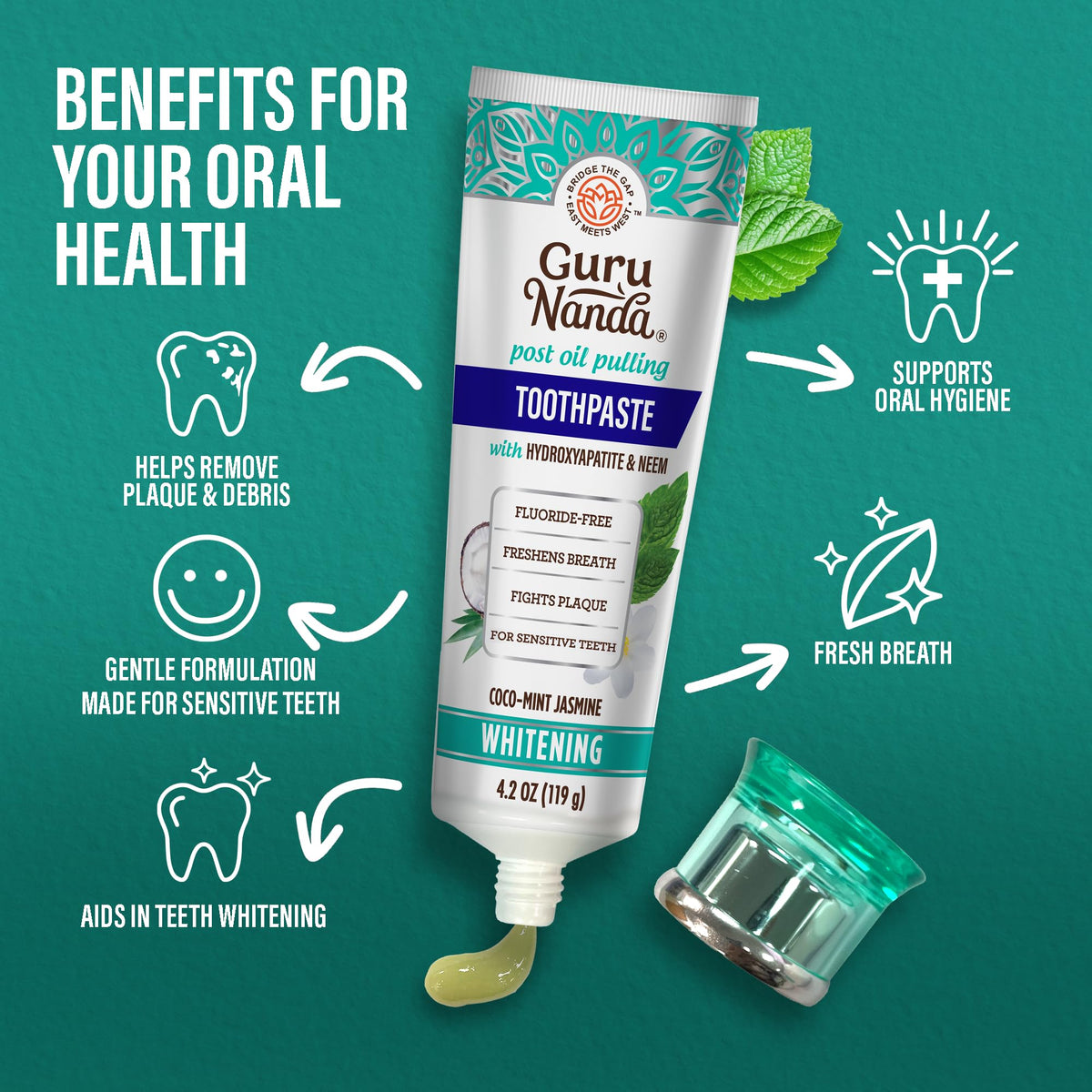 GuruNanda Daily Oral Care Bundle Butter on Gums Softex - GuruNanda Official Imagery - 6