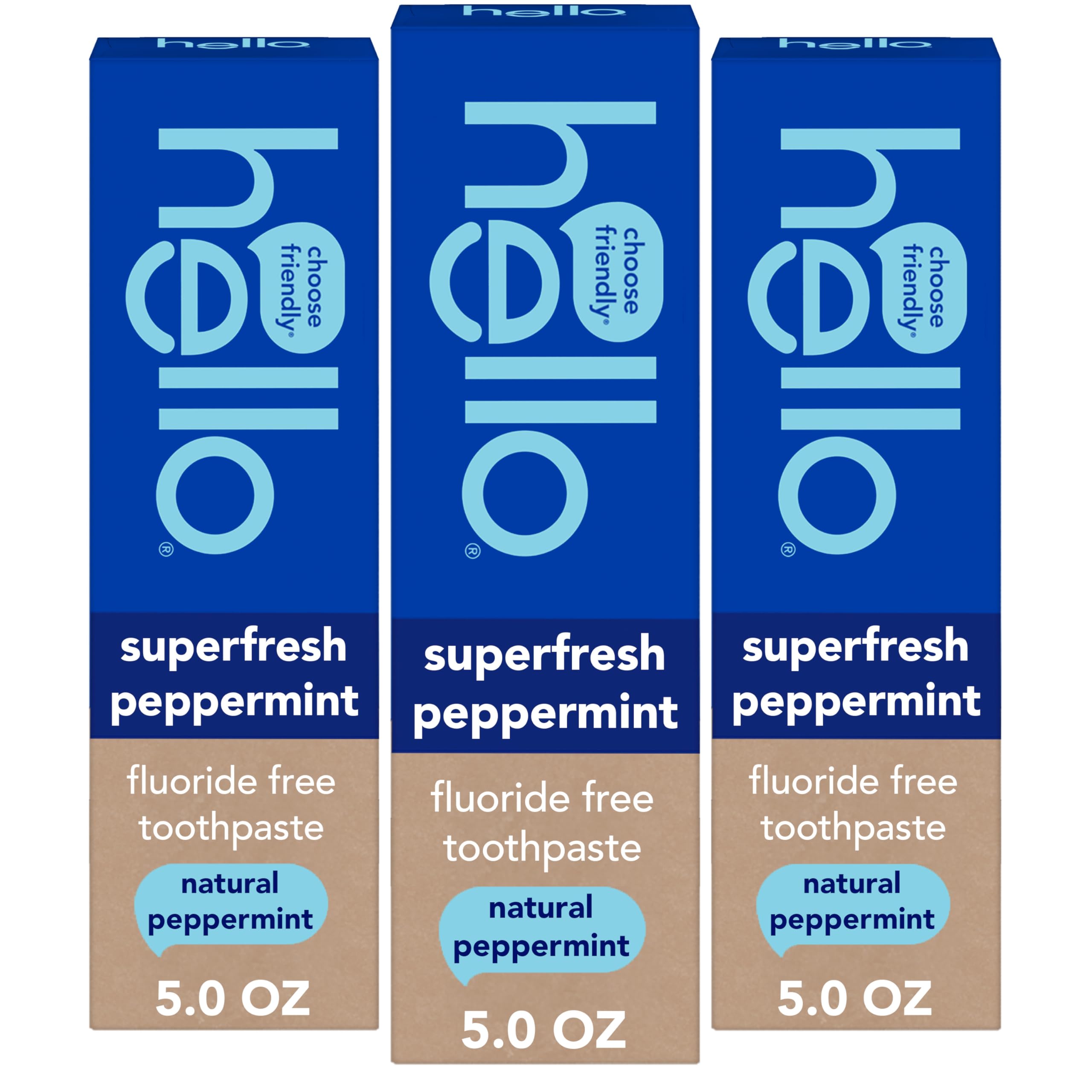 Hello Superfresh Fluoride Free Toothpaste 3-Pack 5oz