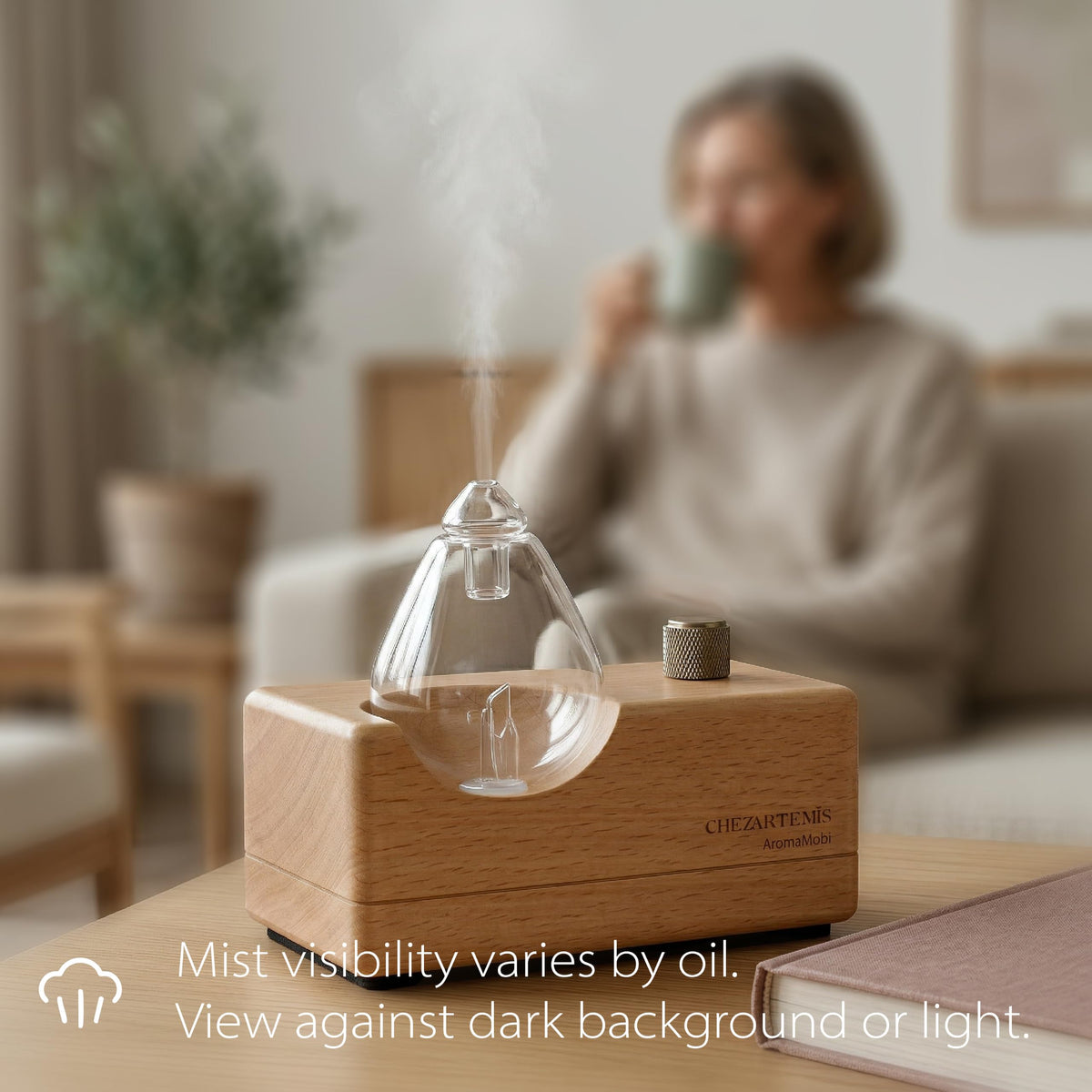 Waterdrop Waterless Essential Oil Diffuser for Aromatherapy - CHEZARTEMIS Official Imagery - 4