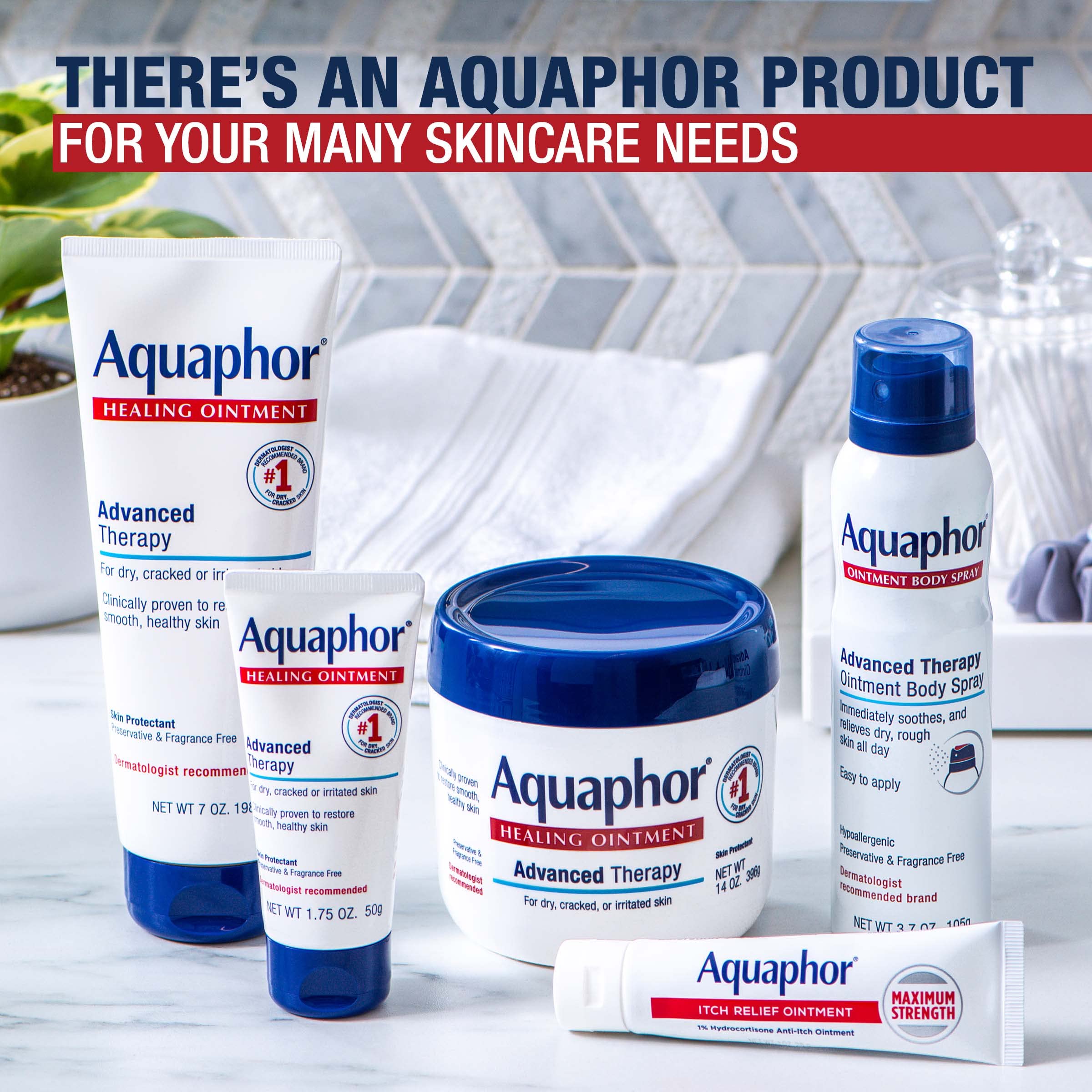 Aquaphor Advanced Therapy Healing Ointment, Skin Protectant, 7 OZ