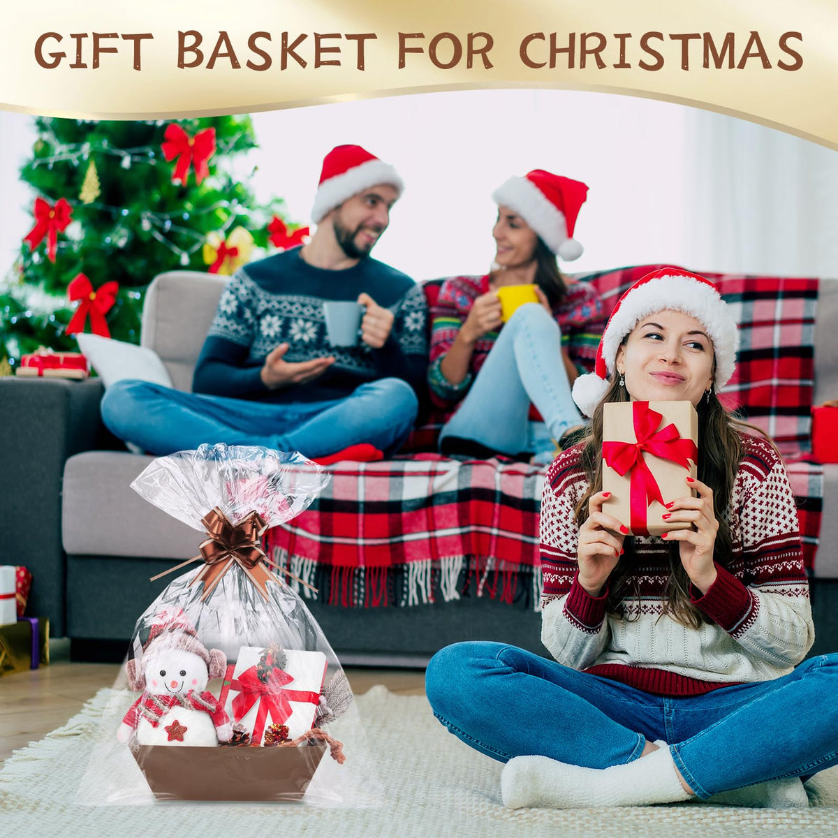 20PACK brown Baskets For Gifts Empty 10 x 8 Thick Gift - AFOROEOA Official Imagery - 6