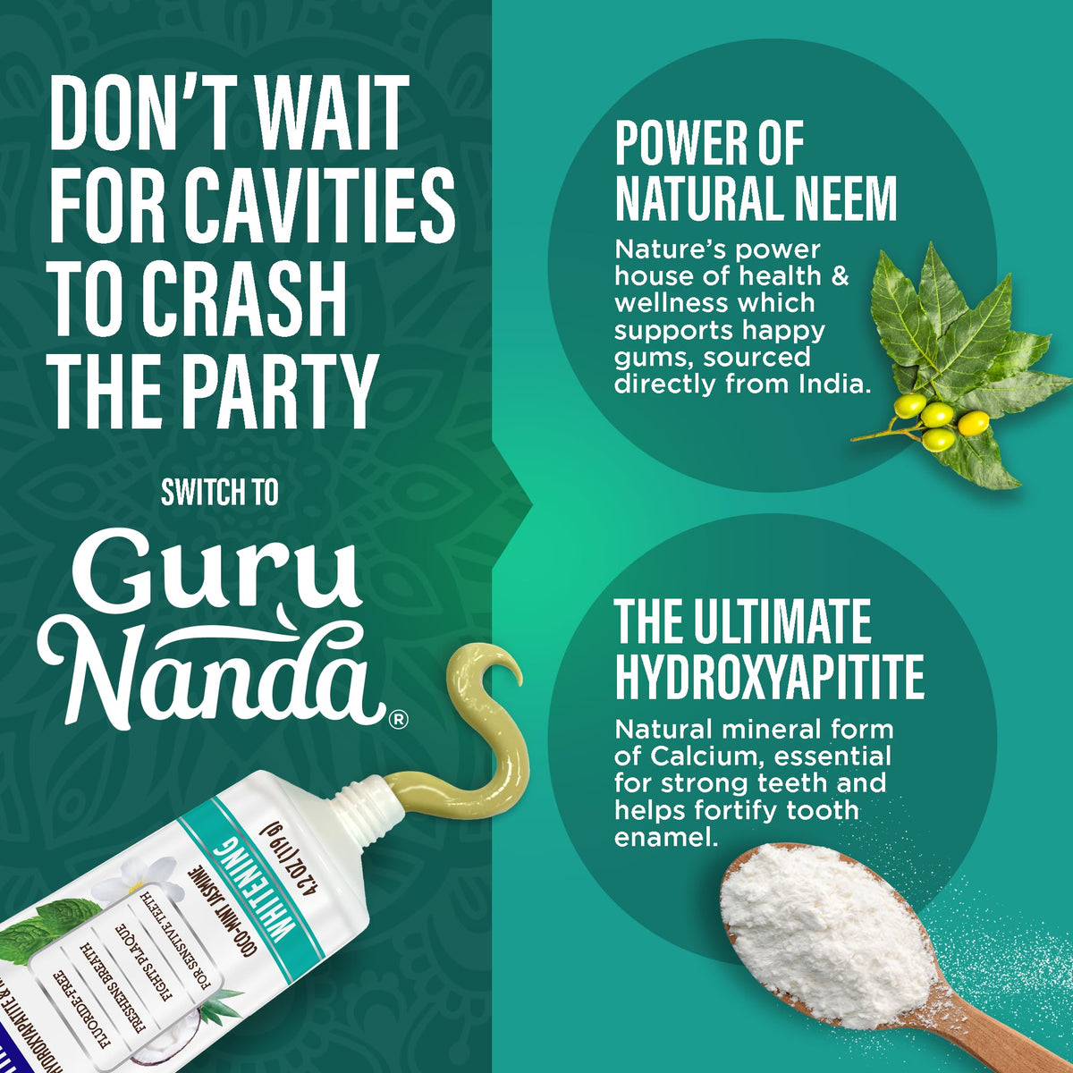 GuruNanda Daily Oral Care Bundle Butter on Gums Softex - GuruNanda Official Imagery - 4