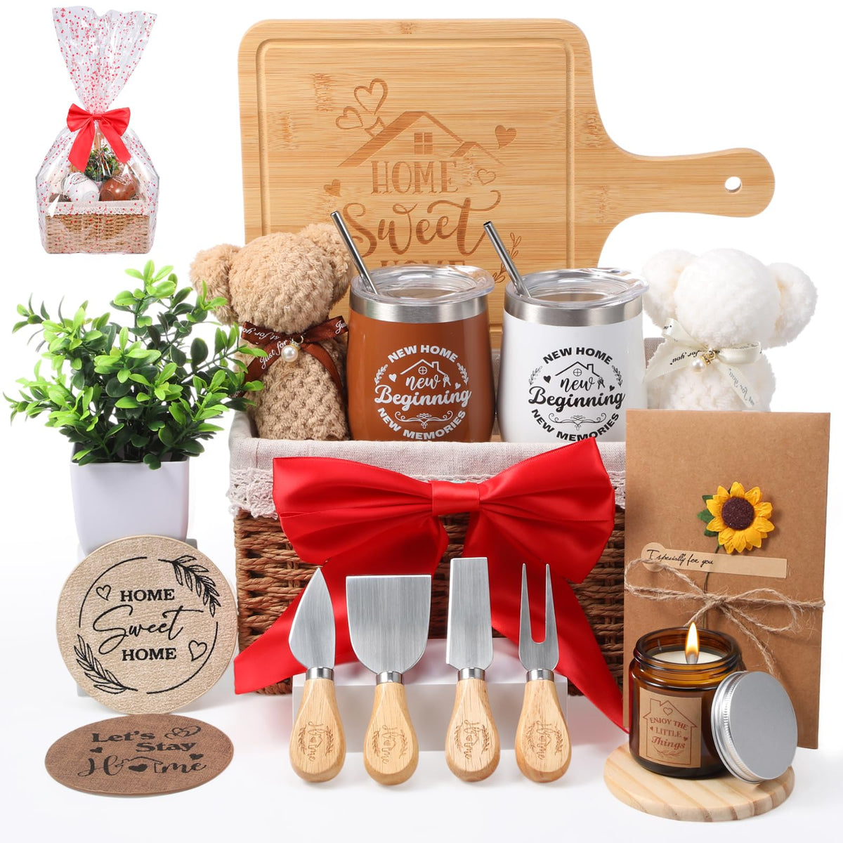 House Warming Gifts Basket 21 Pieces Housewarming Gift for - RimCereal Official Imagery - 1