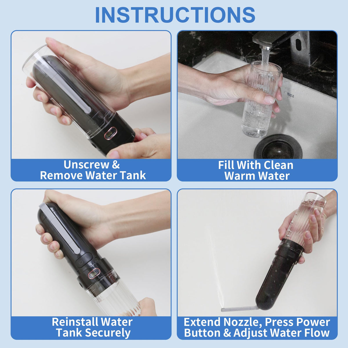 Portable Bidet for Travel Electric Handheld Sprayer for - SOFAR Official Imagery - 6