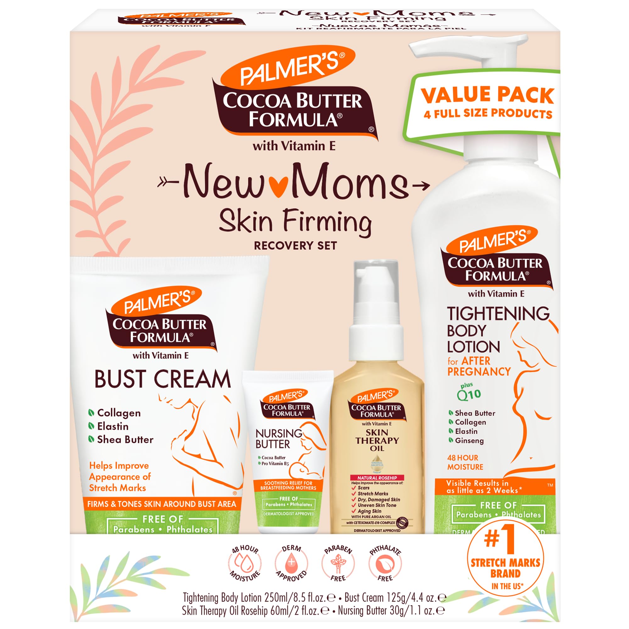 Palmer's Postpartum Essentials Cocoa Butter Formula Skin Care - Product Imagery
