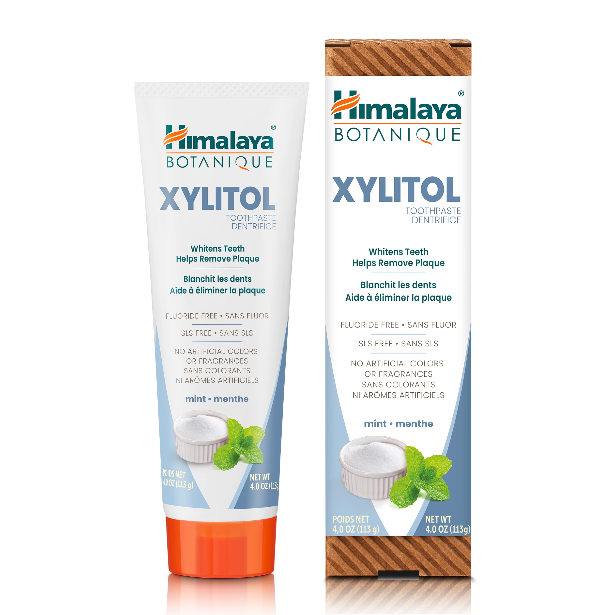 Himalaya Botanique Xylitol Toothpaste, Mint Flavor, 4 oz, 2 Pack