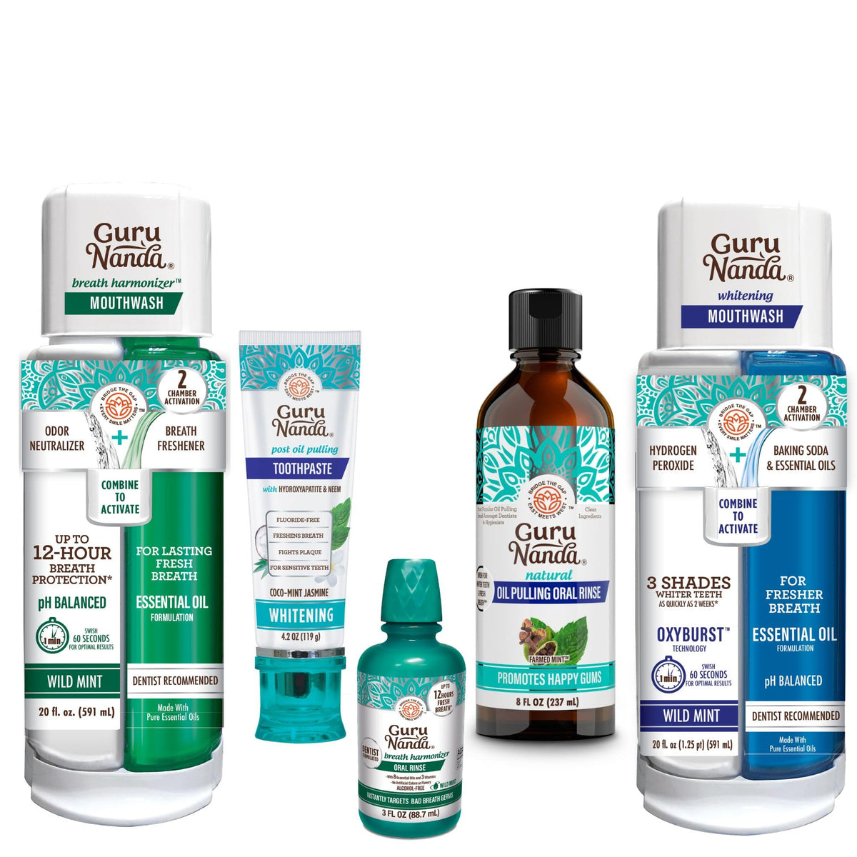 GuruNanda Oral Care Kit for Teeth Whitening Shine Bright - GuruNanda Official Imagery - 2