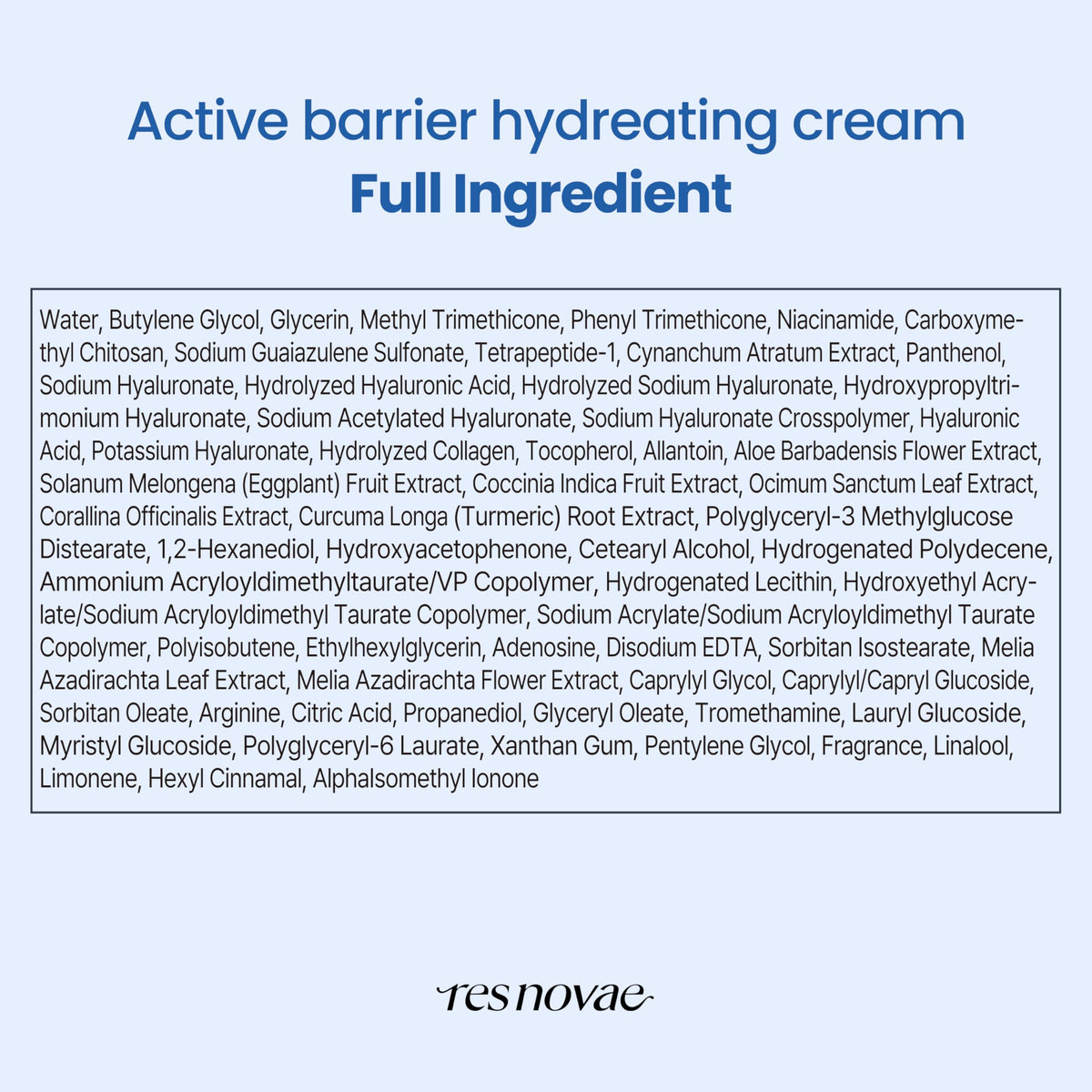 Active Barrier Hydrating Cream with Azulene Oryza Sativa - res novae Official Imagery - 8