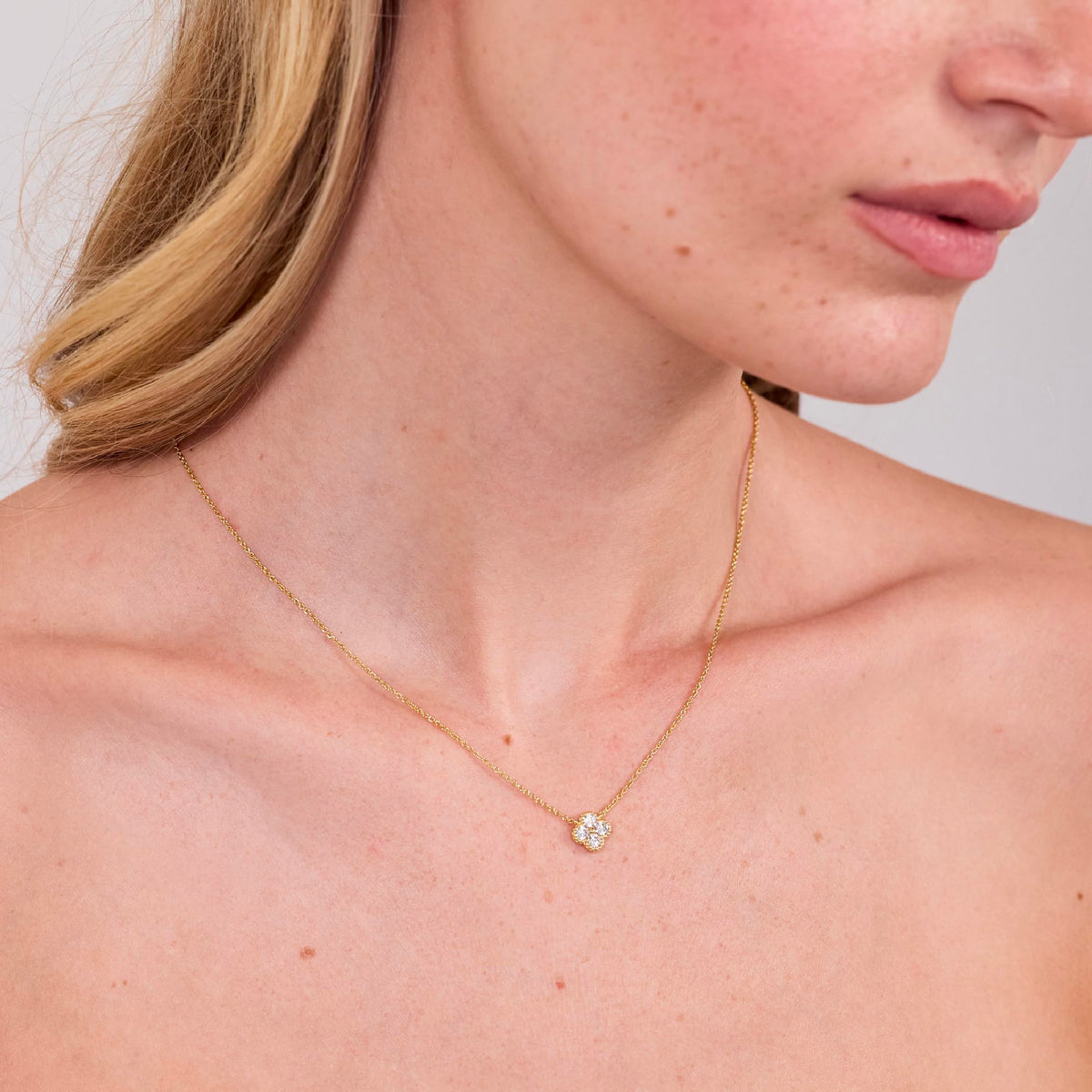 Electric Picks Camilla Clover Necklace for Women, 14k Gold Plated 4-Leaf Pendant Necklace, Designer-Inspired Lucky Charm