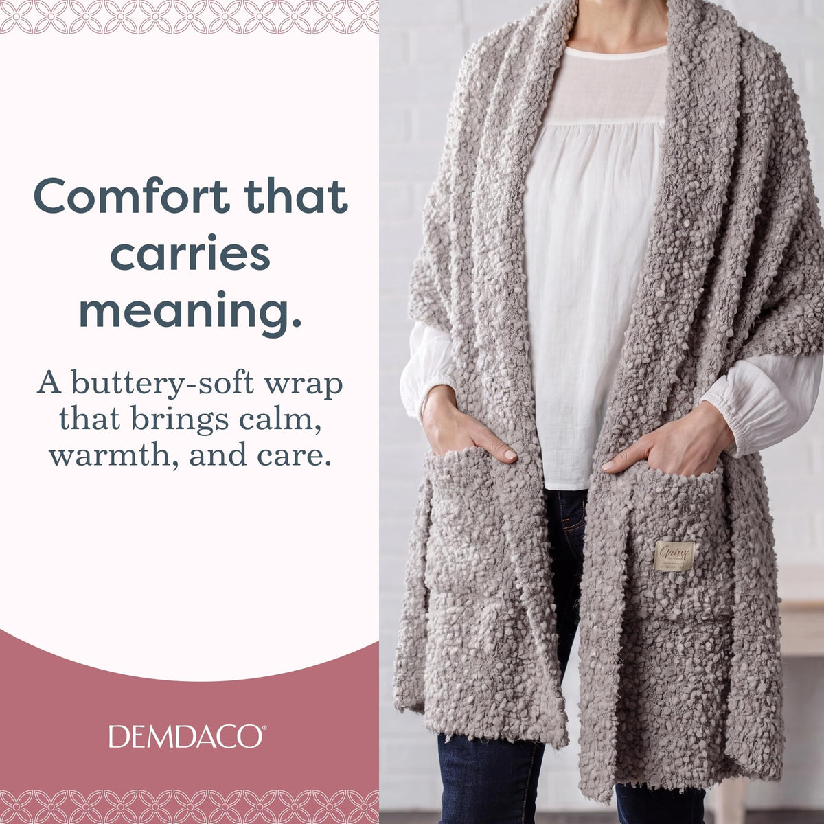 DEMDACO Giving Collection Giving Shawl with Pockets Light - DEMDACO Official Imagery - 3