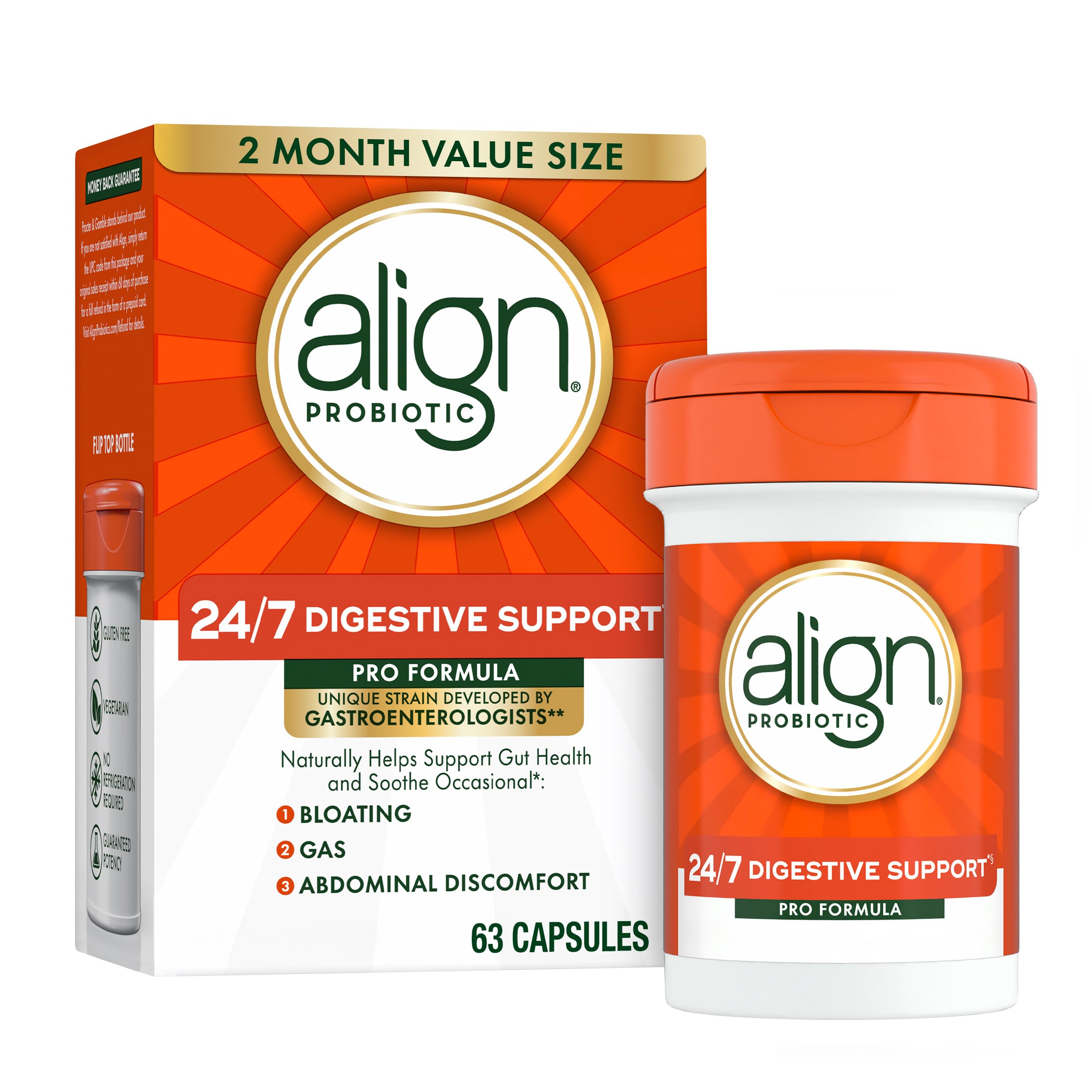 Align Probiotic Pro Formula – 63 Capsules, 2-Month Supply
