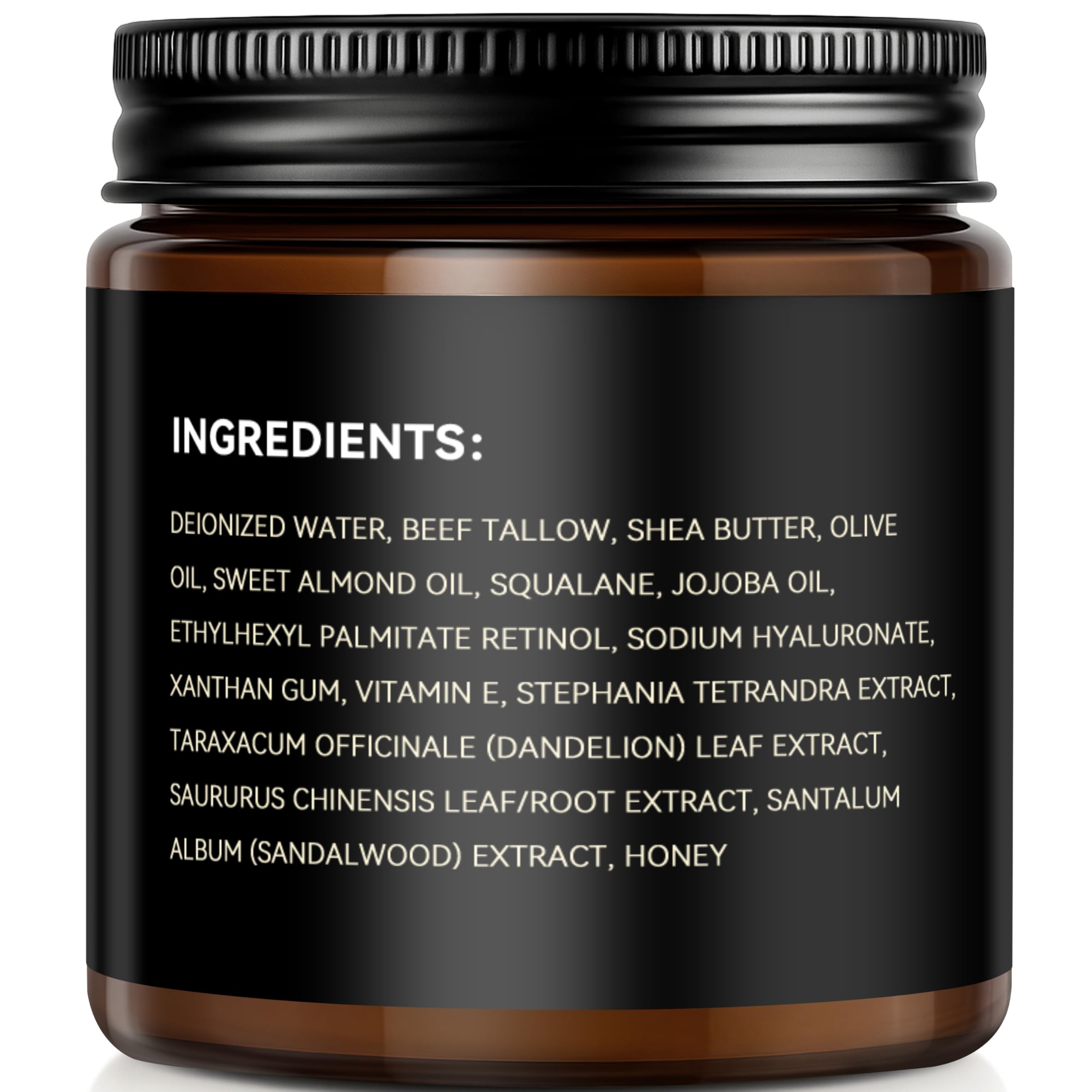 Men's Beef Tallow Face Cream – Retinol & Sandalwood