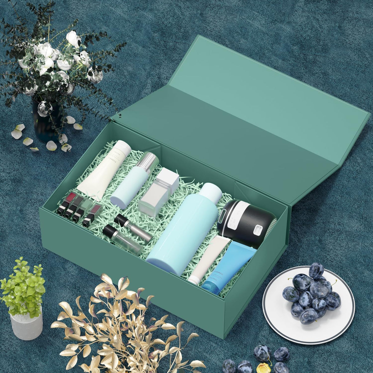 RYDDOY 5 Pack Green Gift Box 13 8x9 5x4 3 Large Gift Boxes - RYDDOY Official Imagery - 8