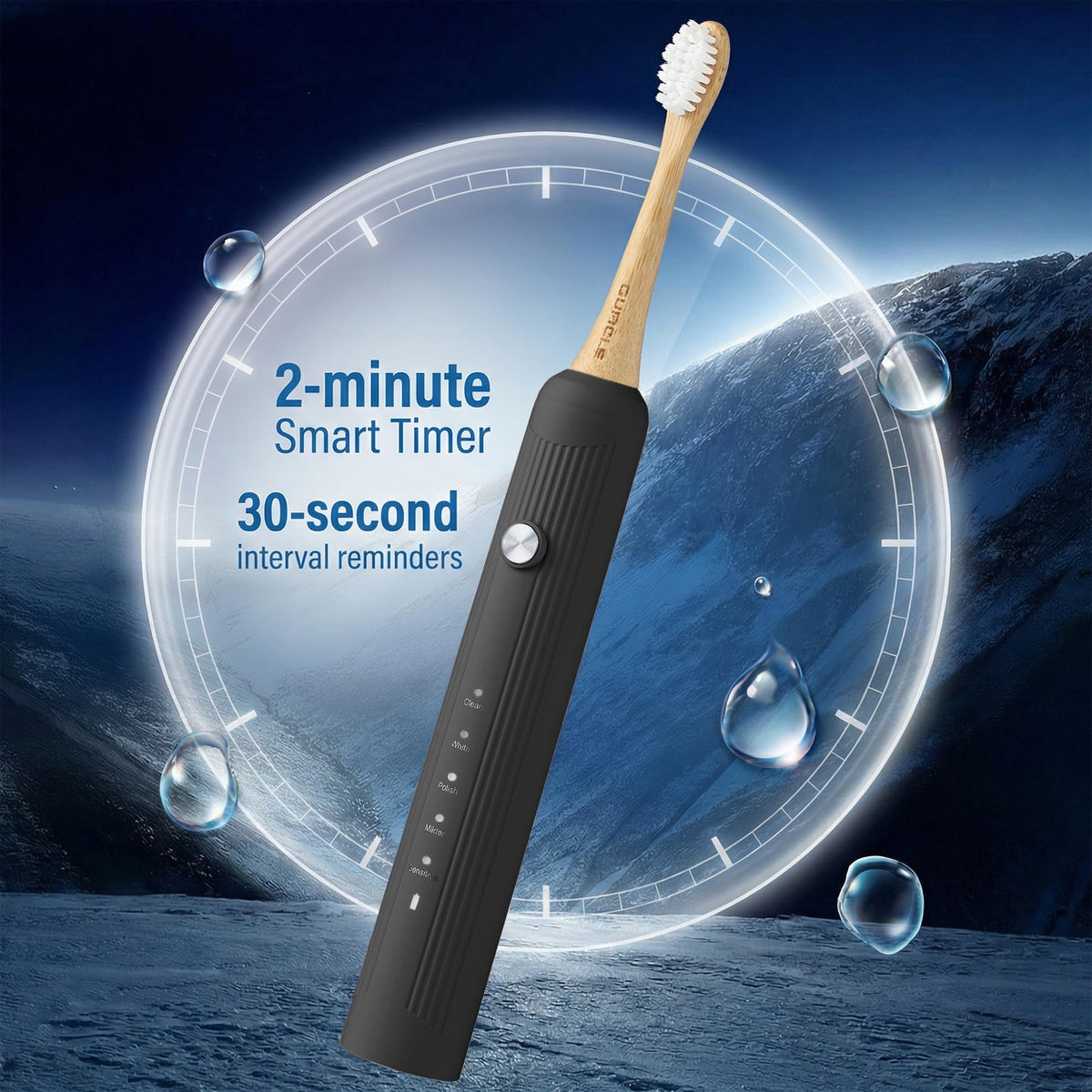 Sonic Electric Toothbrush with Bamboo Heads - GUFICLE Official Imagery - 8